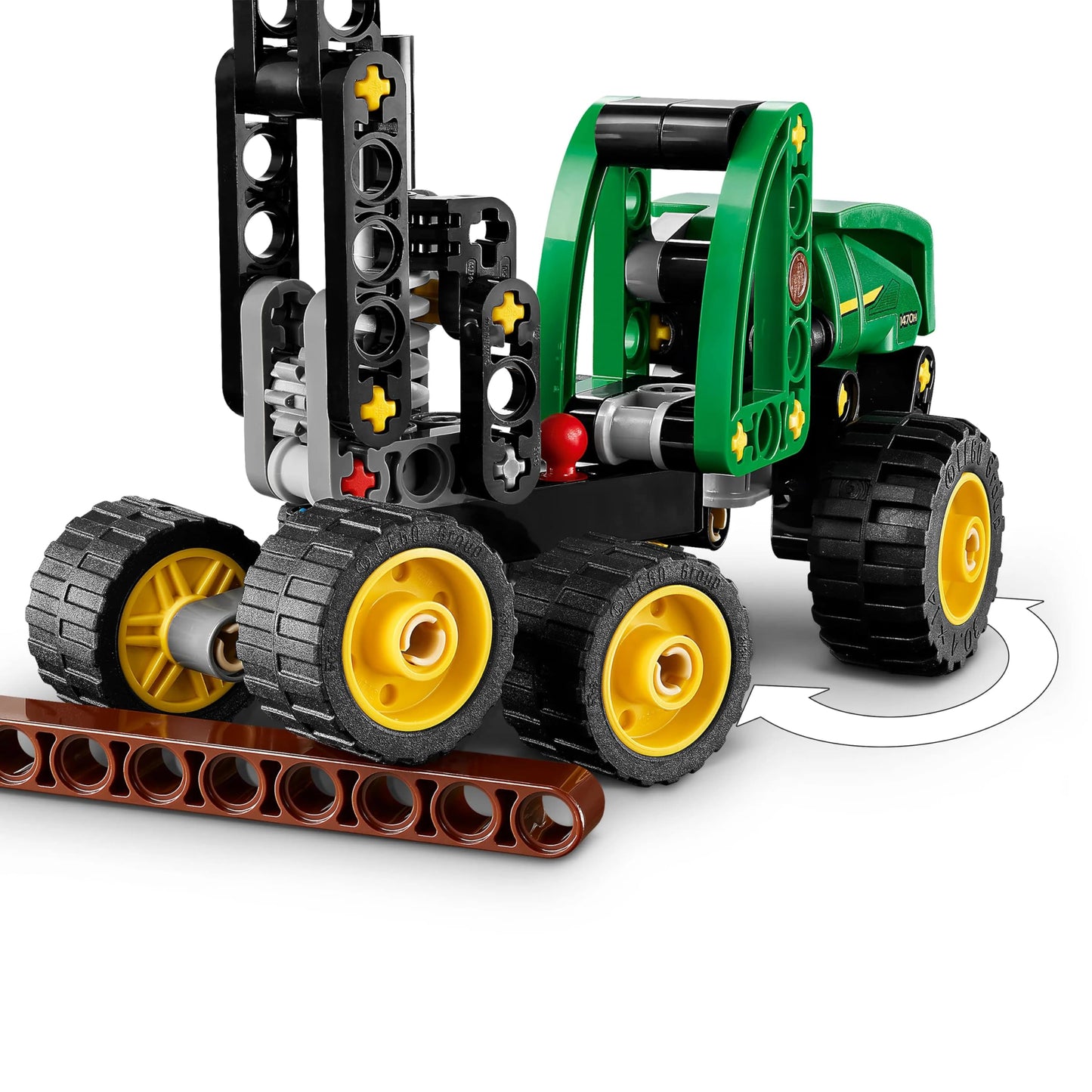 LEGO 42218 Technic John Deere 1470H Wheeled Harvester - Construction Vehicle Toy - STEM Model Kit w/a Rotating Boom & Working Claw