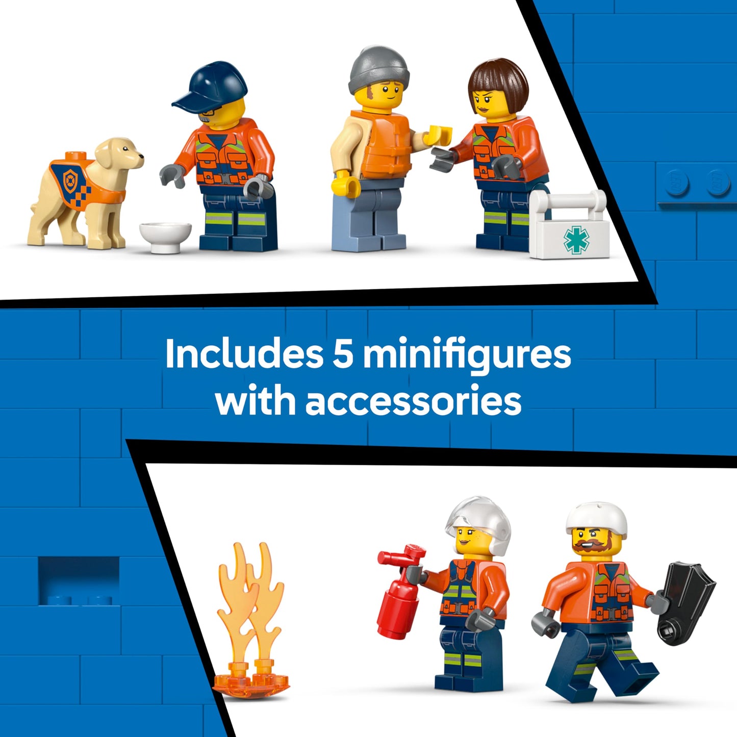 LEGO 60504 City Coast Guard Rescue Boat & Helicopter Toy - Emergency Vehicles Playset with Model Floating Ship, 5 Minifigures & a Dog Figure