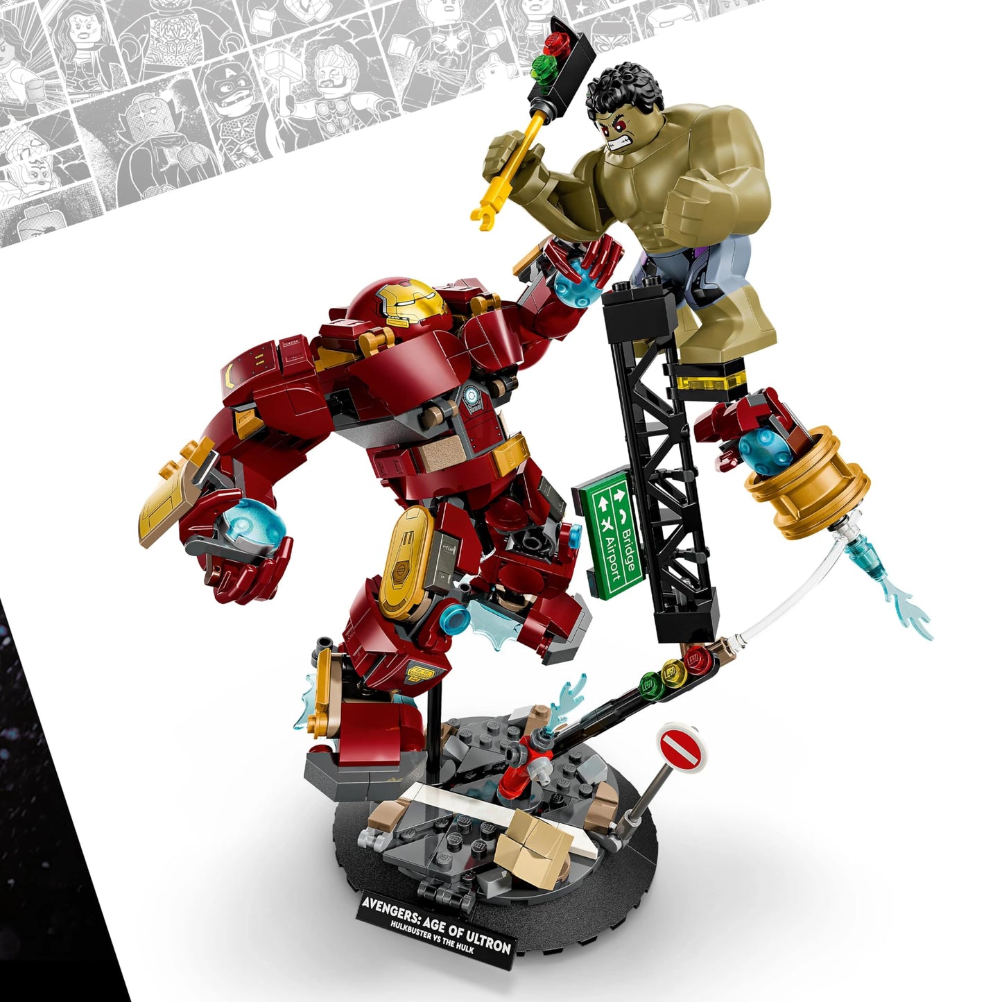 LEGO 76343 Marvel Epic Battle: Hulkbuster vs. The Hulk with 2 Action Figures & Iron Man Minifigure