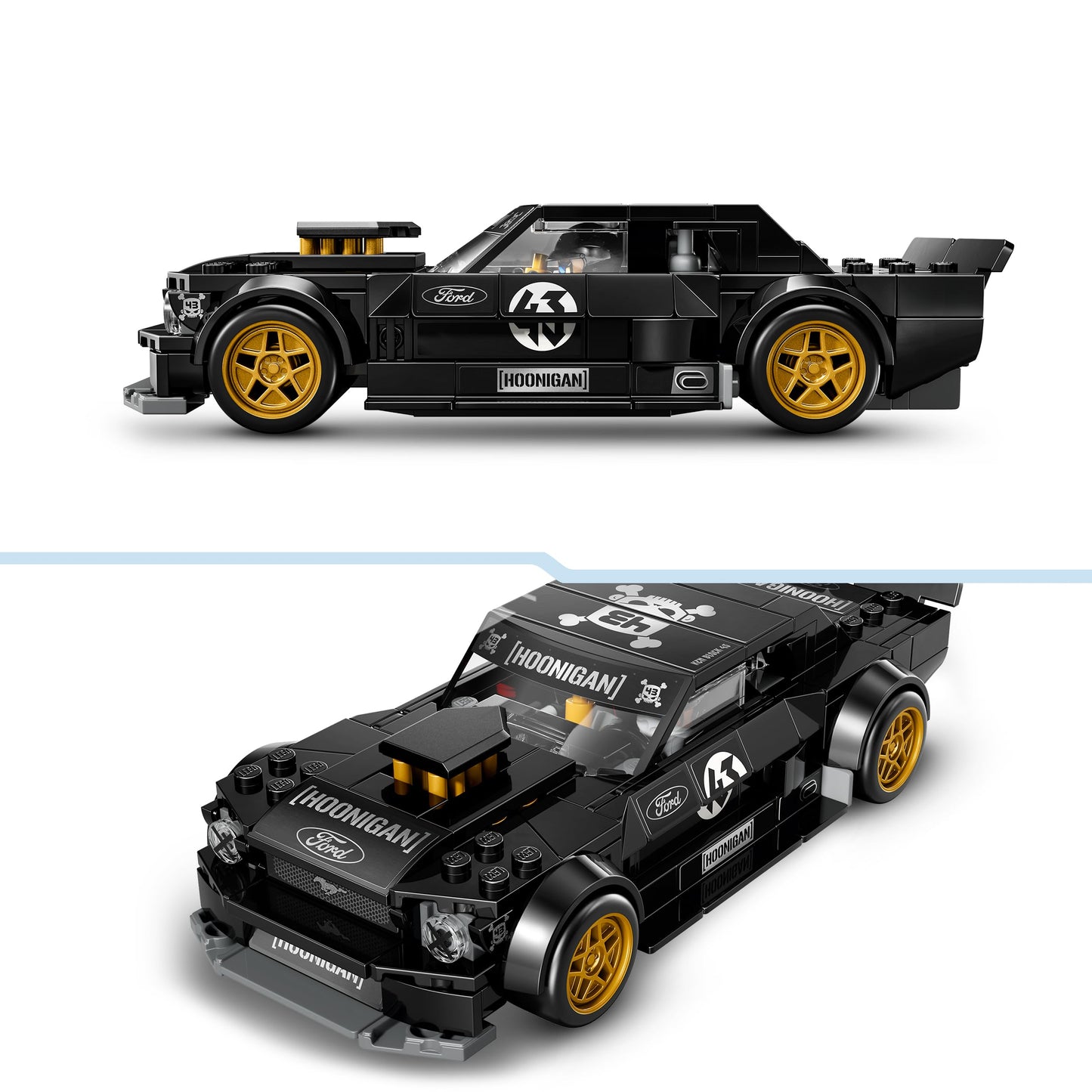 LEGO 77262 Speed Champions Ken Block's '65 Ford Mustang Hoonicorn V1 Muscle Car Toy - Model Kit w/Collectible Minifigure