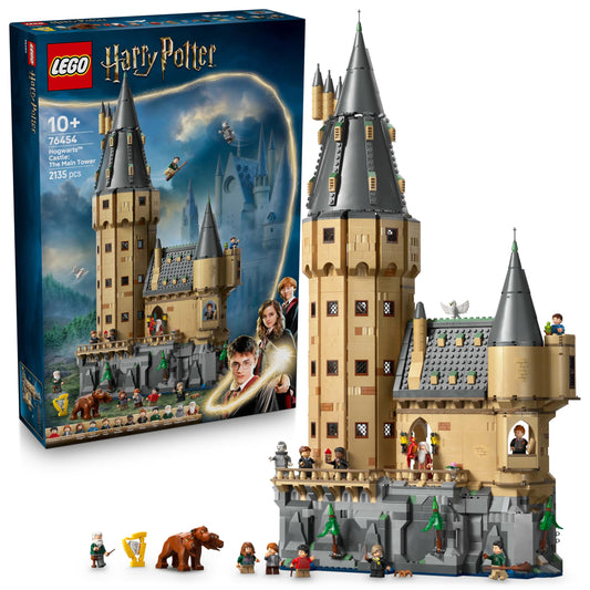 LEGO 76454 Harry Potter Hogwarts Castle : The Main Tower with Modular Flying Key & Wizard Chess Rooms, plus 12 Minifigures