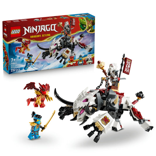 LEGO 71863 NINJAGO Zilvar and Grimtak the Dragon Beast - Ninja Toy w/Action Figure, 3 Minifigures incl. Kai & Nya