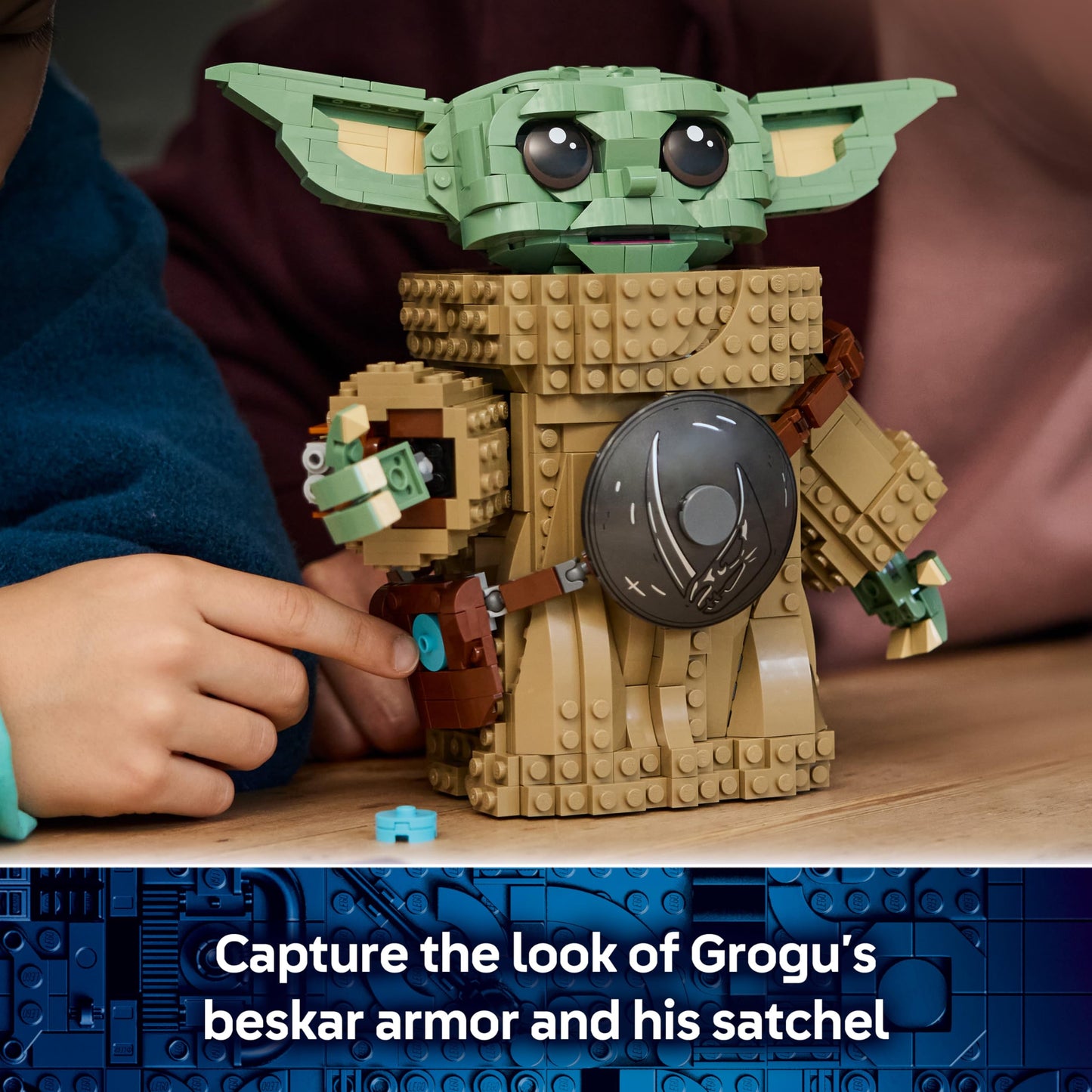 LEGO 75446 Star Wars Grogu (Mandalorian Apprentice) Toy - Display Figure Model Kit with Beskar Armour for Kids' Room Decor
