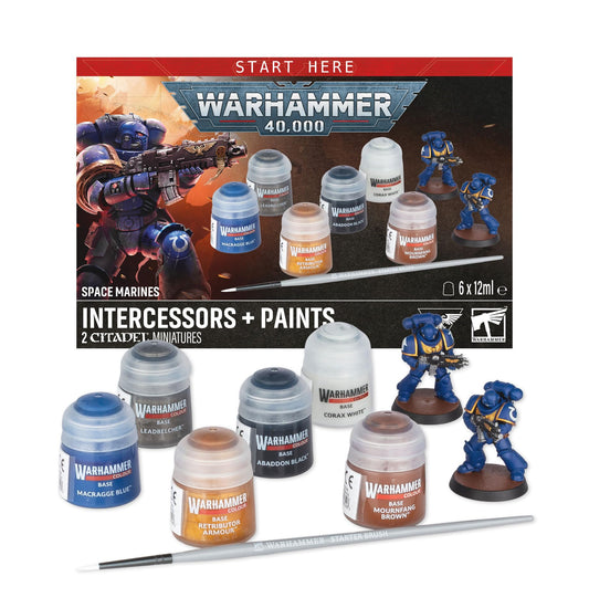 Warhammer 40,000 - Space Marine Intercessors + Paints (2026 Edition) - Games Workshop