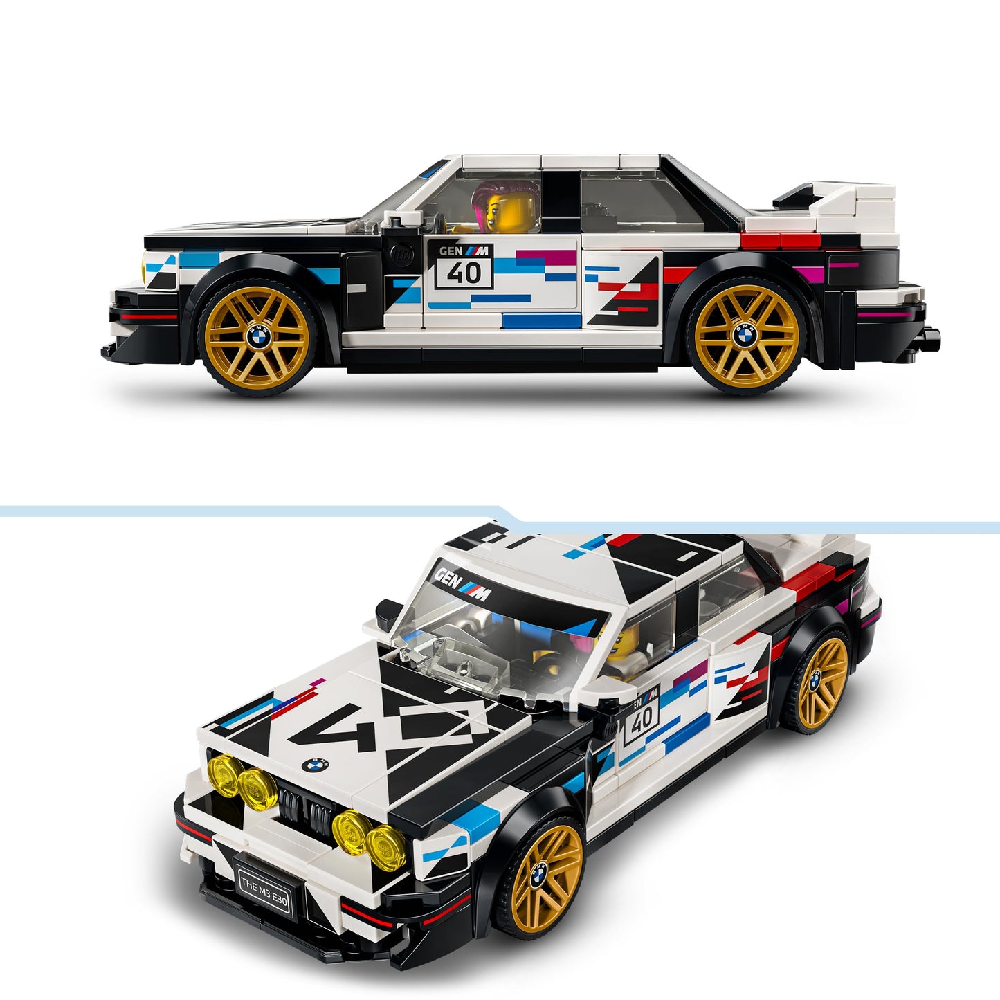 LEGO 77263 Speed Champions BMW M3 (E30) - Model Kit with Collectible Driver Minifigure