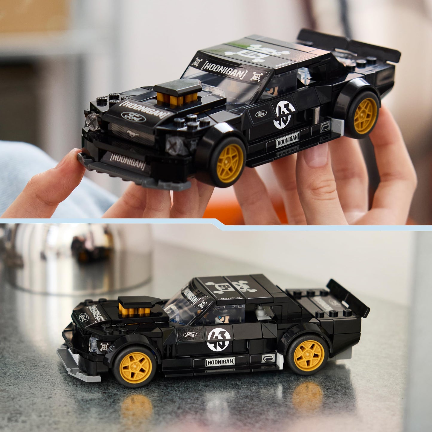 LEGO 77262 Speed Champions Ken Block's '65 Ford Mustang Hoonicorn V1 Muscle Car Toy - Model Kit w/Collectible Minifigure