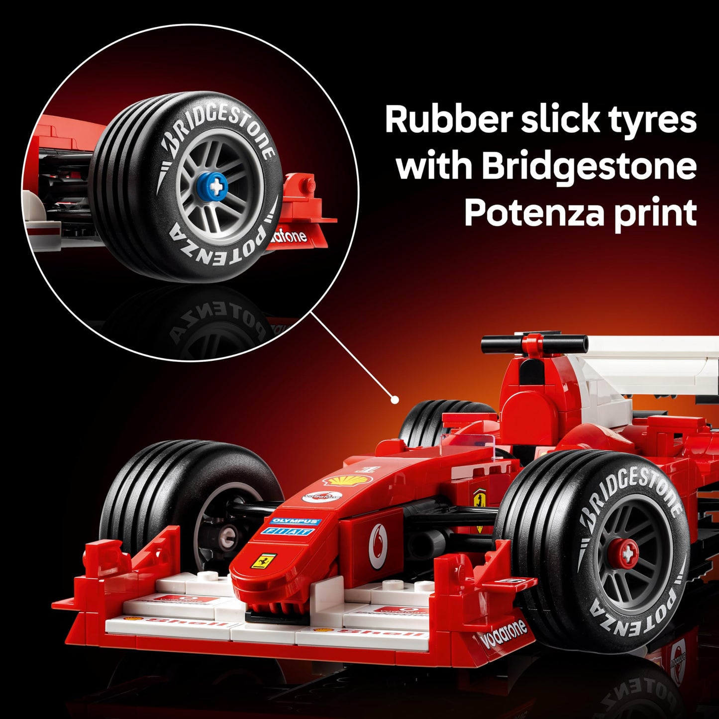 LEGO 11375 Icons Ferrari F2004 & Michael Schumacher - F1 Car Model Kit for Adults - Display Set w/ V10 Engine & Collectible Driver Minifigure
