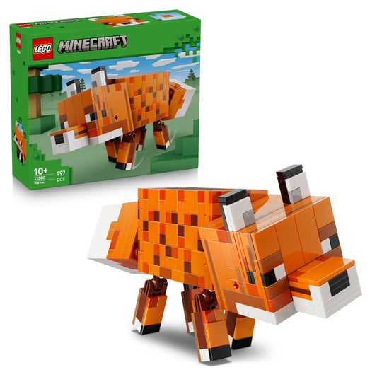 LEGO 21588 Minecraft The Fox Toy - 3D Puzzle Animal Figure with Accessories
