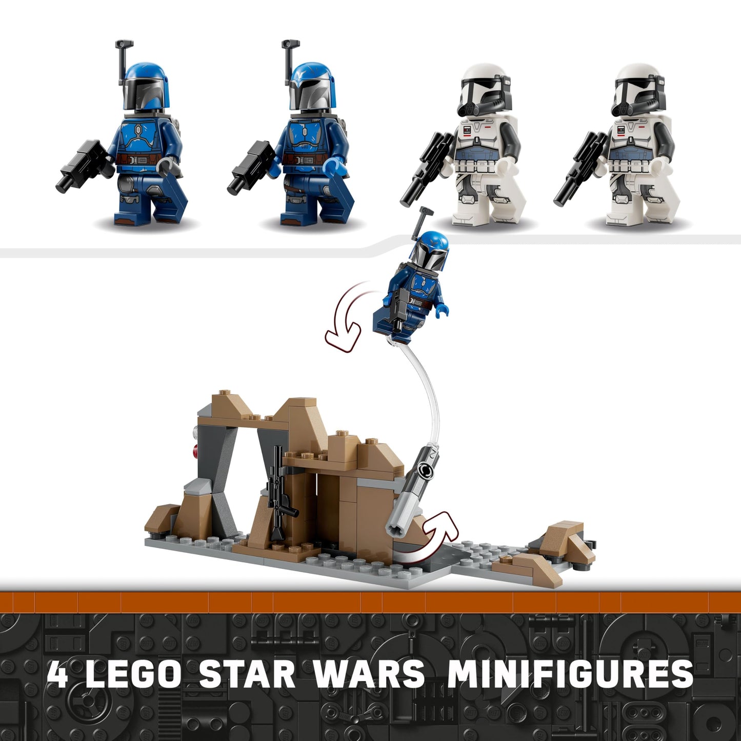 LEGO 75373 Star Wars: The Mandalorian Ambush on Mandalore Battle Pack with 4 Character Minifigures