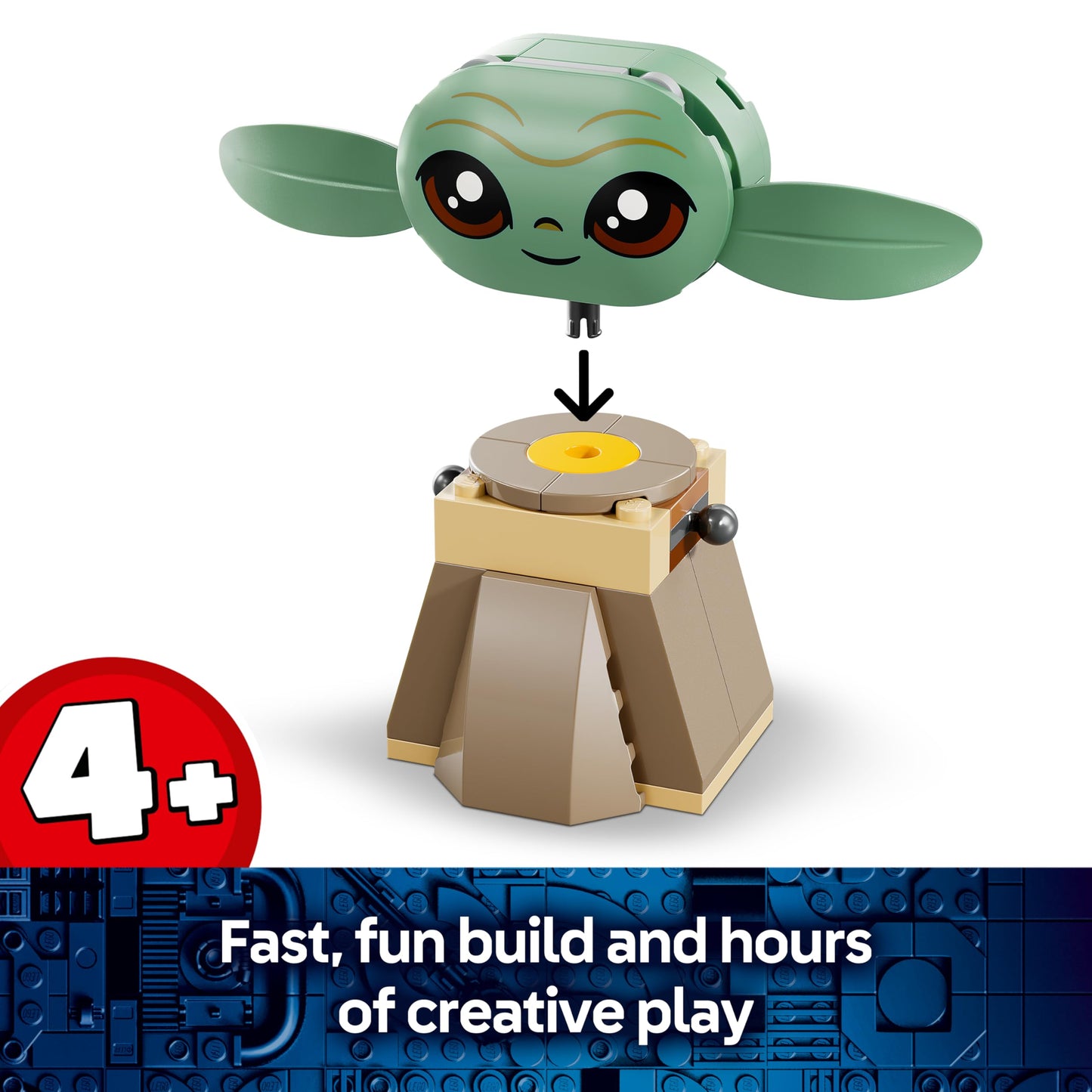 LEGO 75443 Star Wars Grogu's Homestead - Building Toy w/a Grogu Figure & Sorgan Frog, a Catapult & Blue Macarons