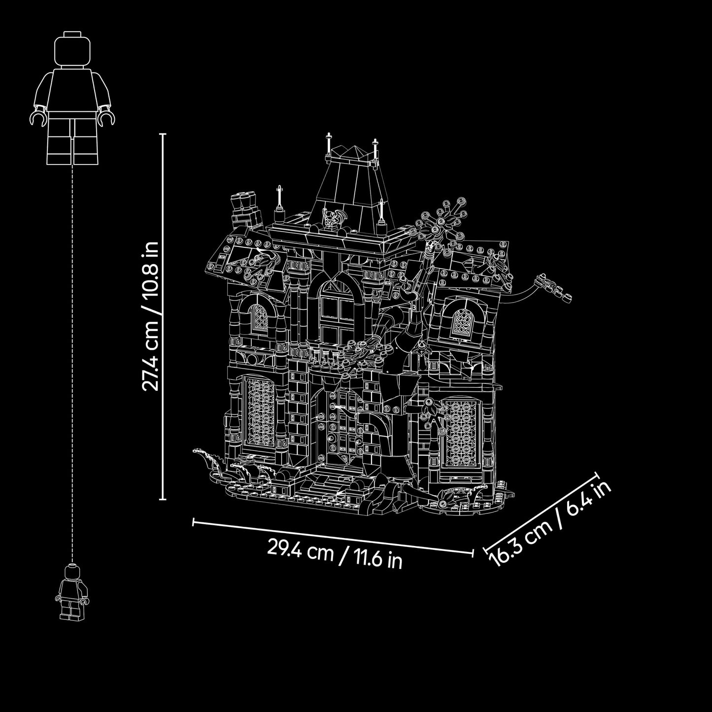 LEGO 11383 Icons Mayor Manor with Gothic Interior & 3 Glow-in-the-Dark Minifigures