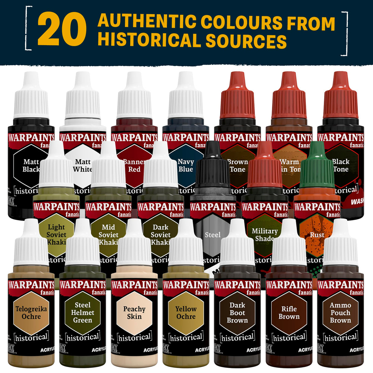 Historical : WWII Soviet Union - 20x18ml Acrylic Model Paints - The Army Painter