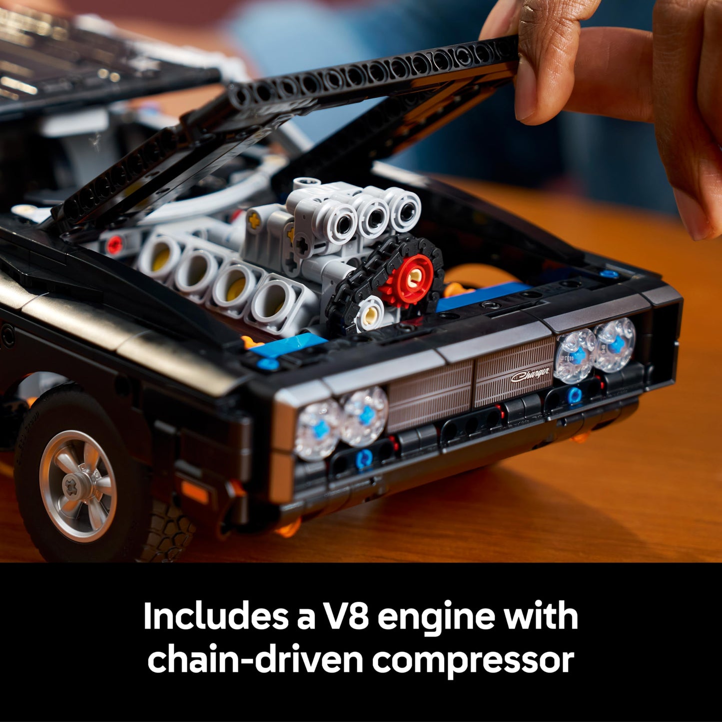 LEGO 42231 Technic Fast and Furious Dodge Charger R/T Car Model Kit for Adults - Collectible STEM Set w/ V8 Engine & Suspension