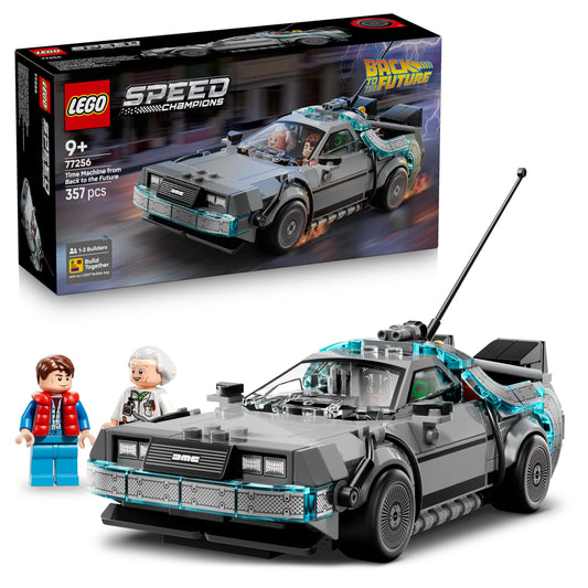 LEGO 77256 Speed Champions Time Machine from Back to the Future Car with Doc Brown & Marty McFly Minifigures