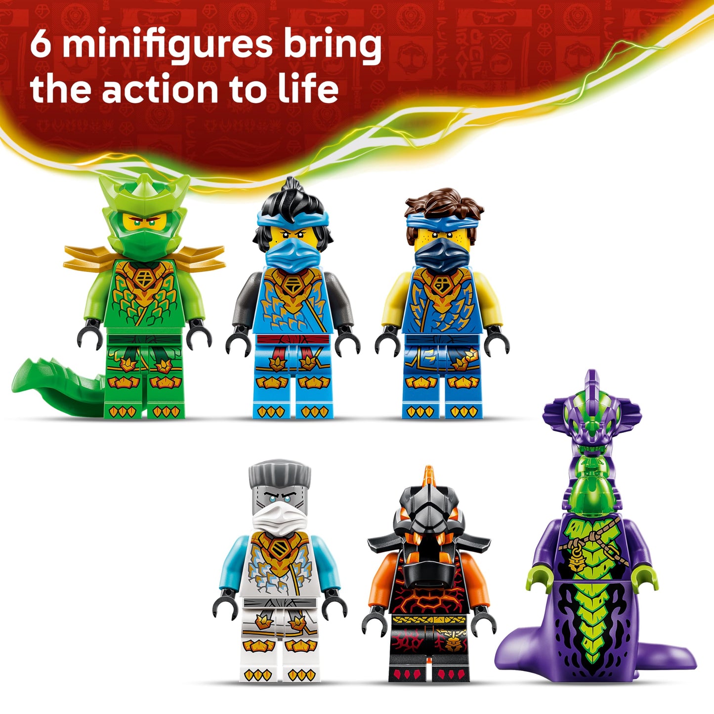 LEGO 71869 NINJAGO Land Bounty - 3in1 Ninja Toy Transforms into Flying Boat, Car & Motorbike - incl. 6 Minifigures
