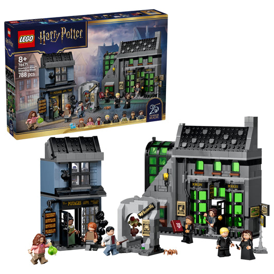 LEGO 76471 Harry Potter Knockturn Alley Wizarding Shops - with 8 Minifigures & Collectible Patronus