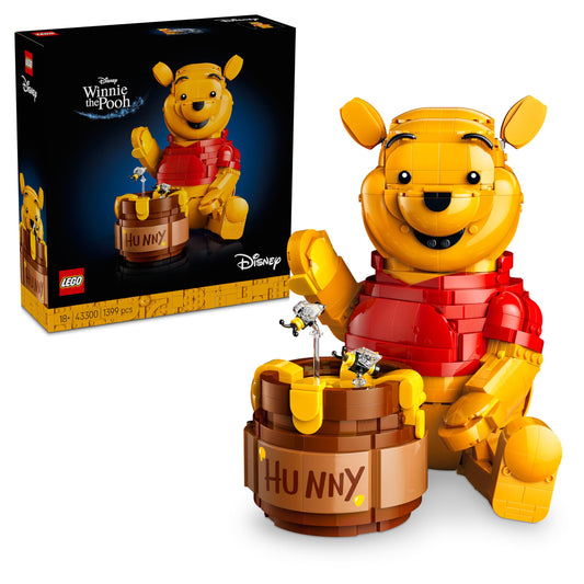 LEGO 43300 Disney Winnie the Pooh - Display Model with Honey Pot, Collectible Minifigure & Eeyore Figure