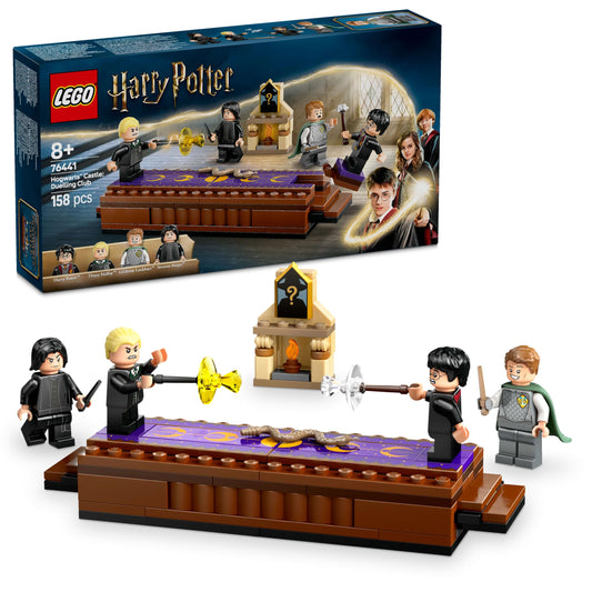 LEGO 76441 Harry Potter Hogwarts Castle : Dueling Club Playset with 4 Collectible Minifigures incl. Draco Malfoy & Severus Snape, Role Play Toy with Toppling Function