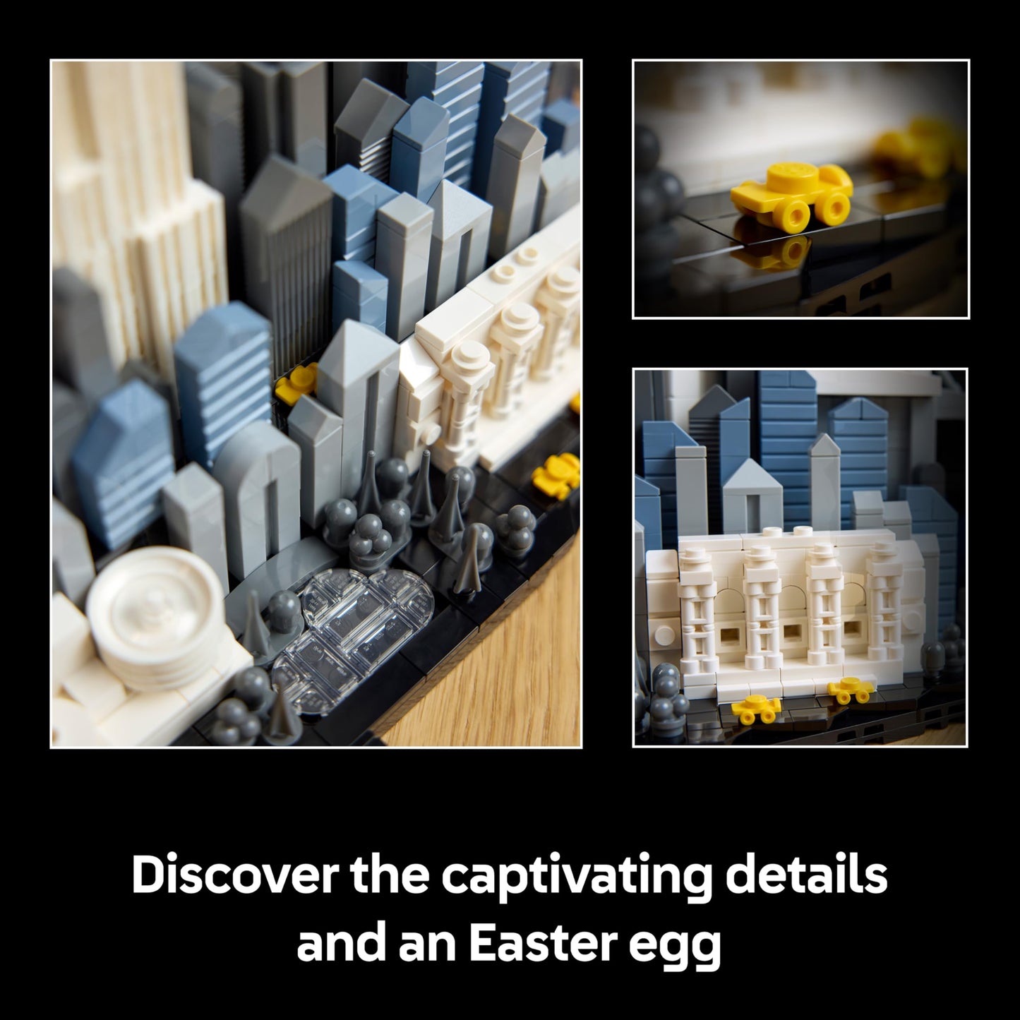 LEGO 21066 Architecture New York City – The Big Apple - Miniature Model Kit for Adults - 3D Shelf Decor w/Landmarks incl. Empire State Building & Brooklyn Bridge