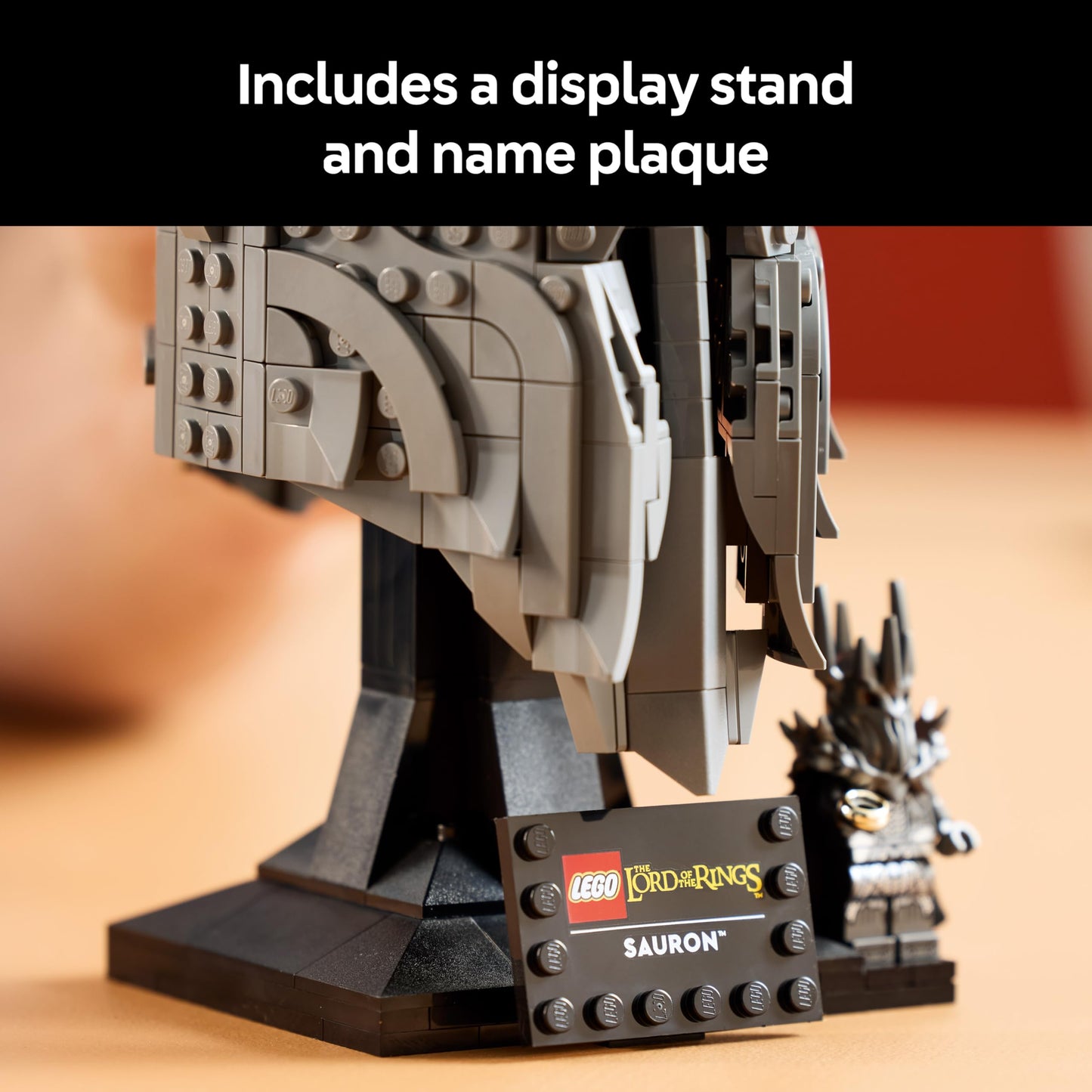 LEGO Icons The Lord of the Rings: Sauron's Helmet - Display Model Kit for Adults - incl. the One Ring & a Collectible Minifigure - DIY Gift Idea for Movie Fans - 11373
