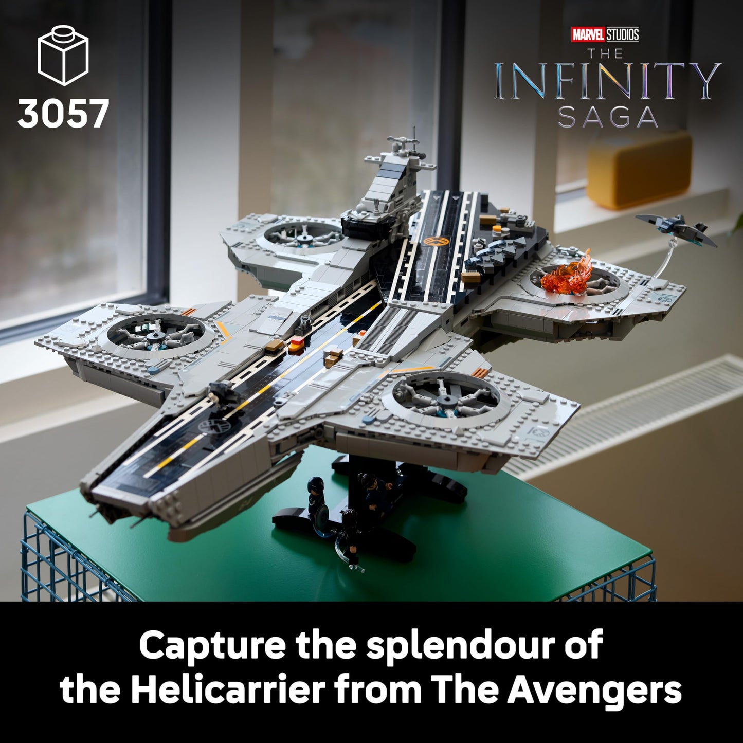 LEGO 76354 Marvel S.H.I.E.L.D. Helicarrier - Aircraft Carrier Model Kit for Adults - 6 Minifigures incl. Captain America & Nick Fury