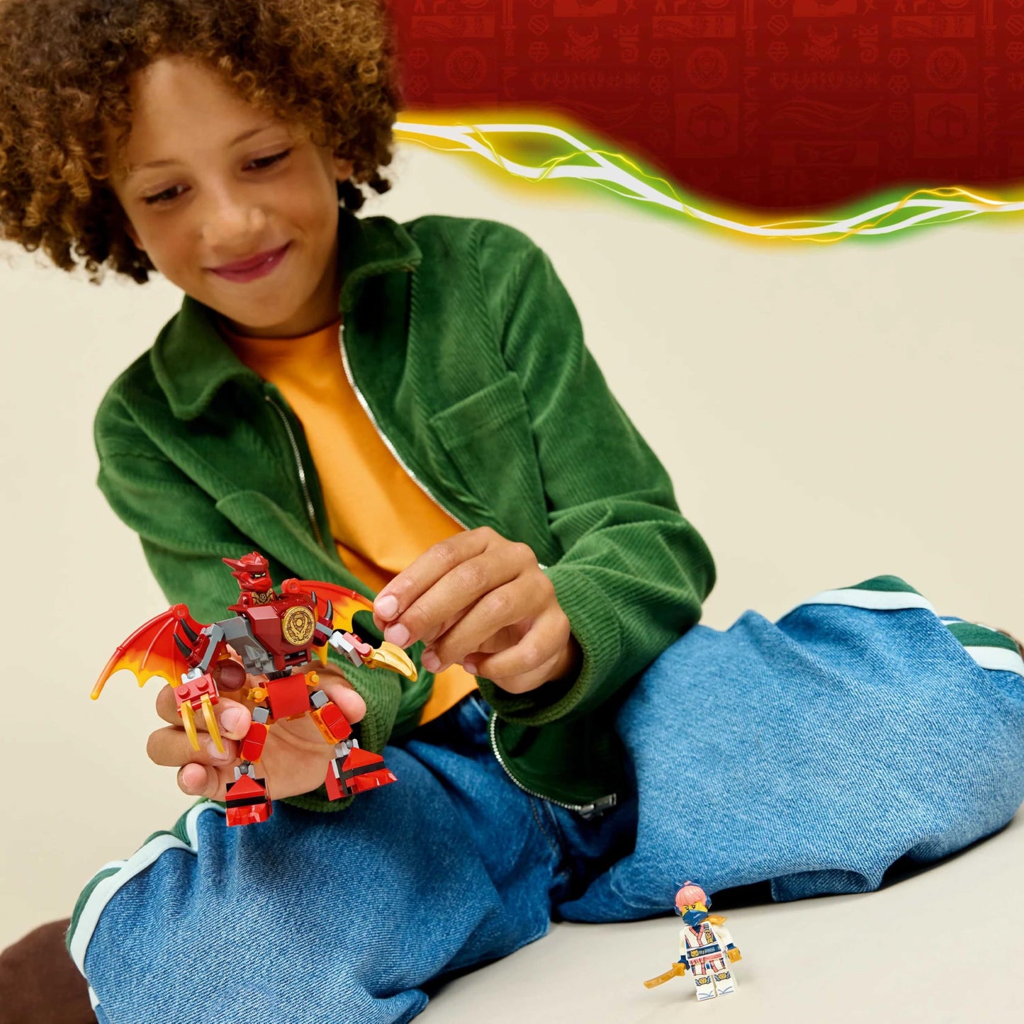 LEGO 71851 NINJAGO Kai's Dragon Mech Battle Pack - Ninja Toy w/an Action Figure, 3 Minifigures & Katanas