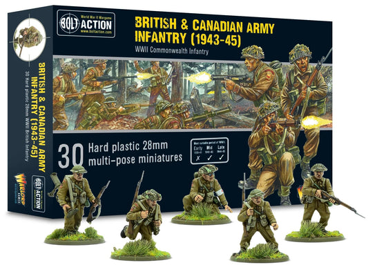 Bolt Action : British & Canadian Army Infantry (1943-45) - 28mm Scale - Warlord Games