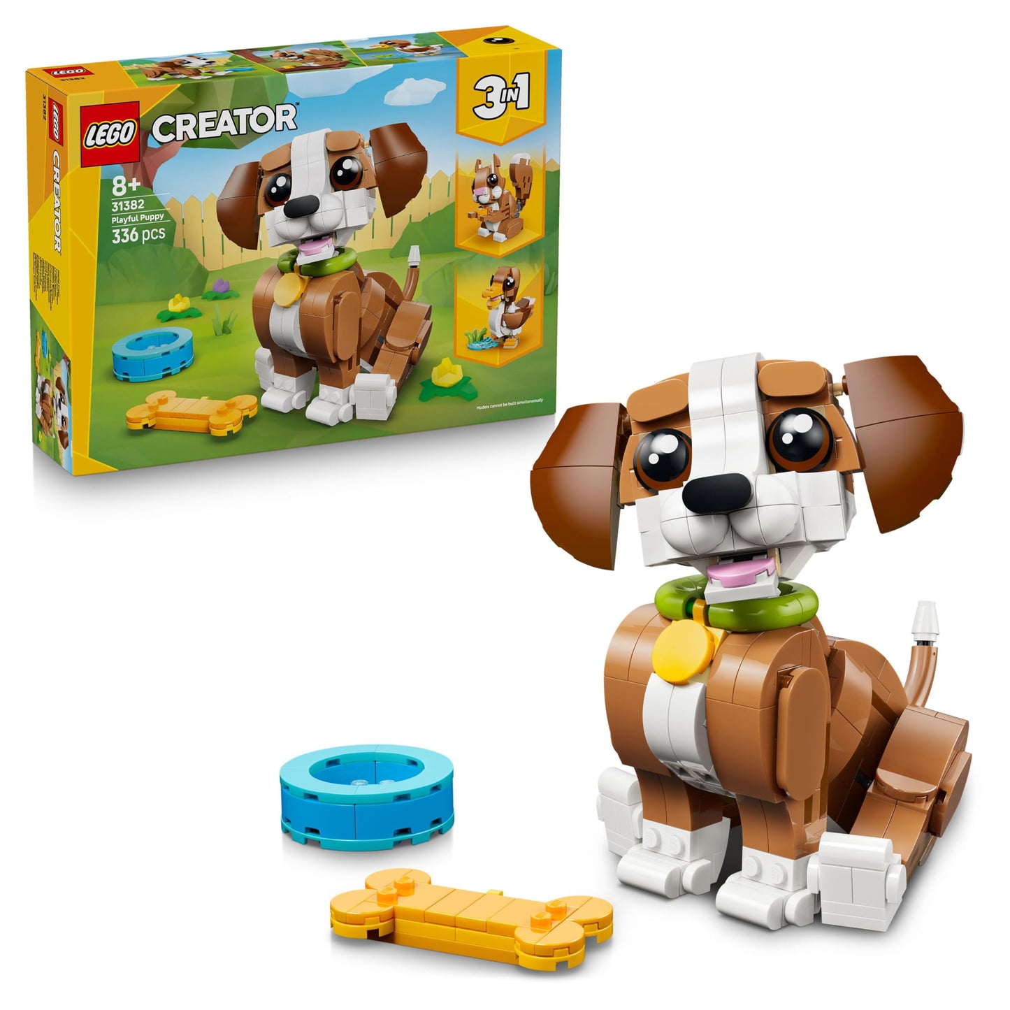 LEGO 31382 Creator 3in1 Cute Animals : Playful Puppy Dog Toy - Pet Animal Figure Transforms into a Squirrel or Duck