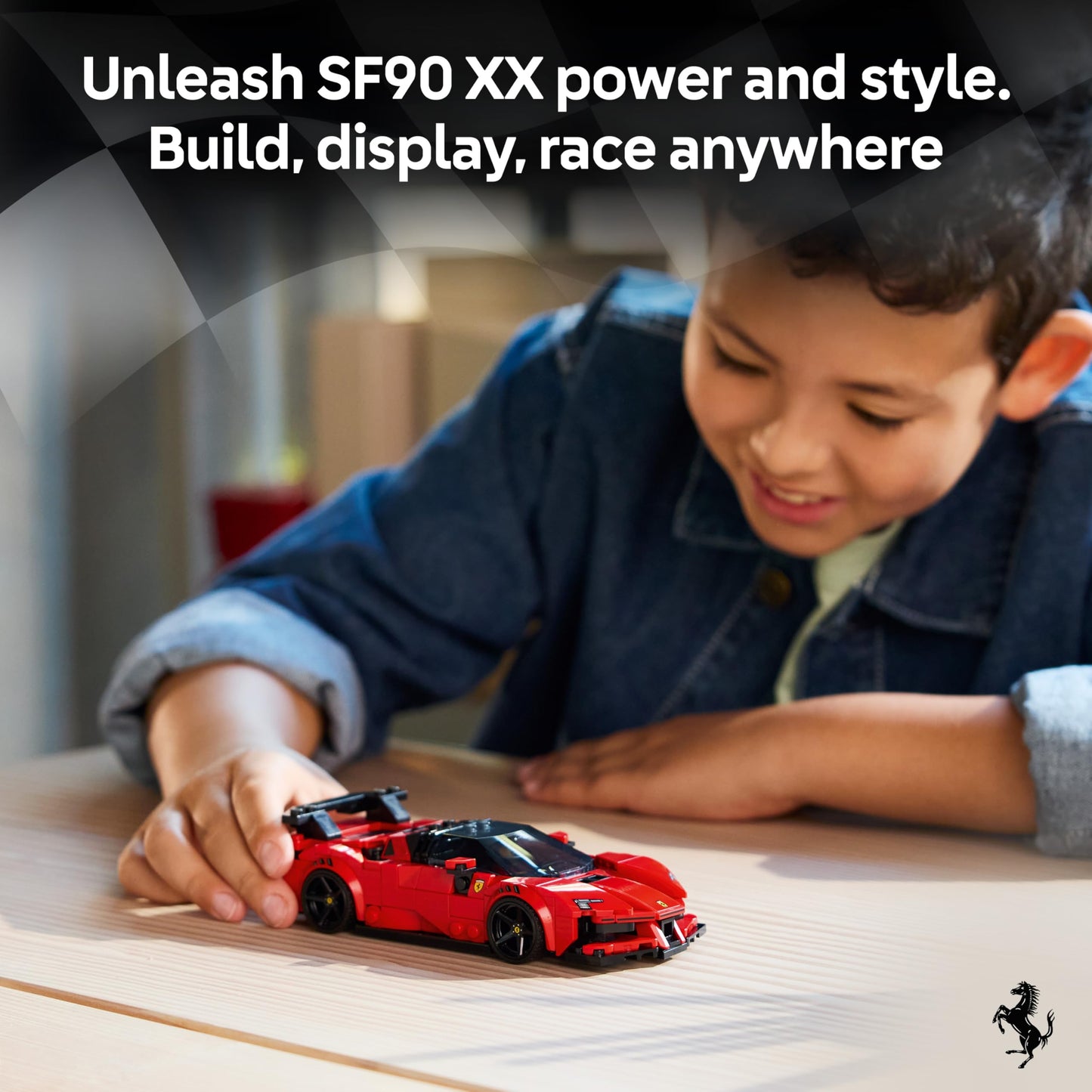 LEGO 77254 Speed Champions Ferrari SF90 XX Stradale Sports Car Toy - Model Kit with Collectible Driver Minifigure