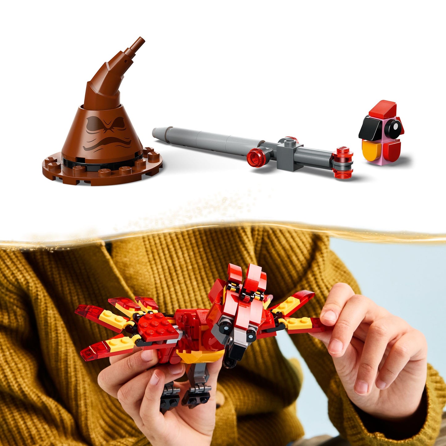 LEGO 76448 Harry Potter Fawkes : Dumbledore’s Phoenix - Incl. Sorting Hat & Sword of Gryffindor
