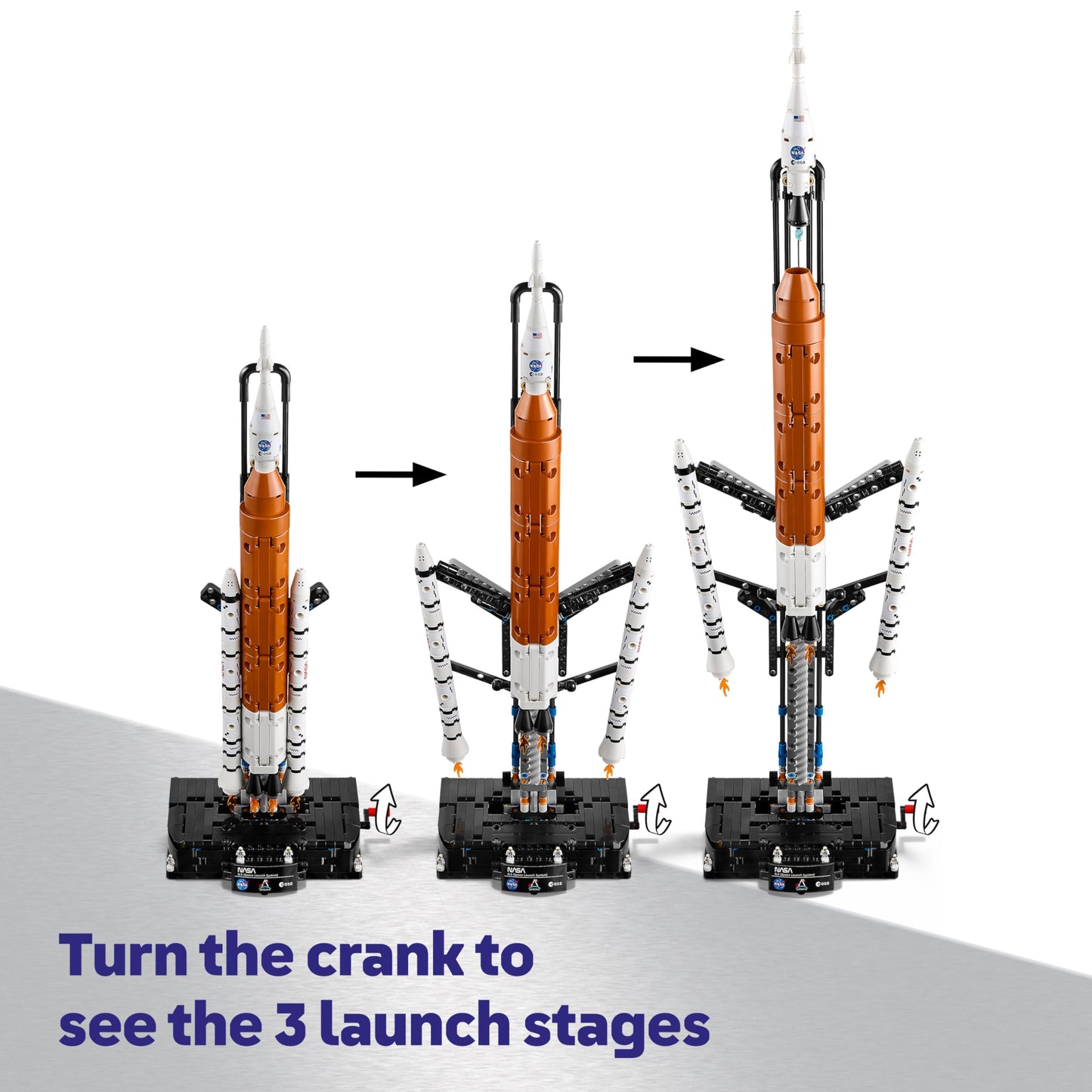 LEGO 42221 Technic NASA Artemis Space Launch System Rocket - Interactive STEM Toy w/ 4 Astronauts and a Separation Function