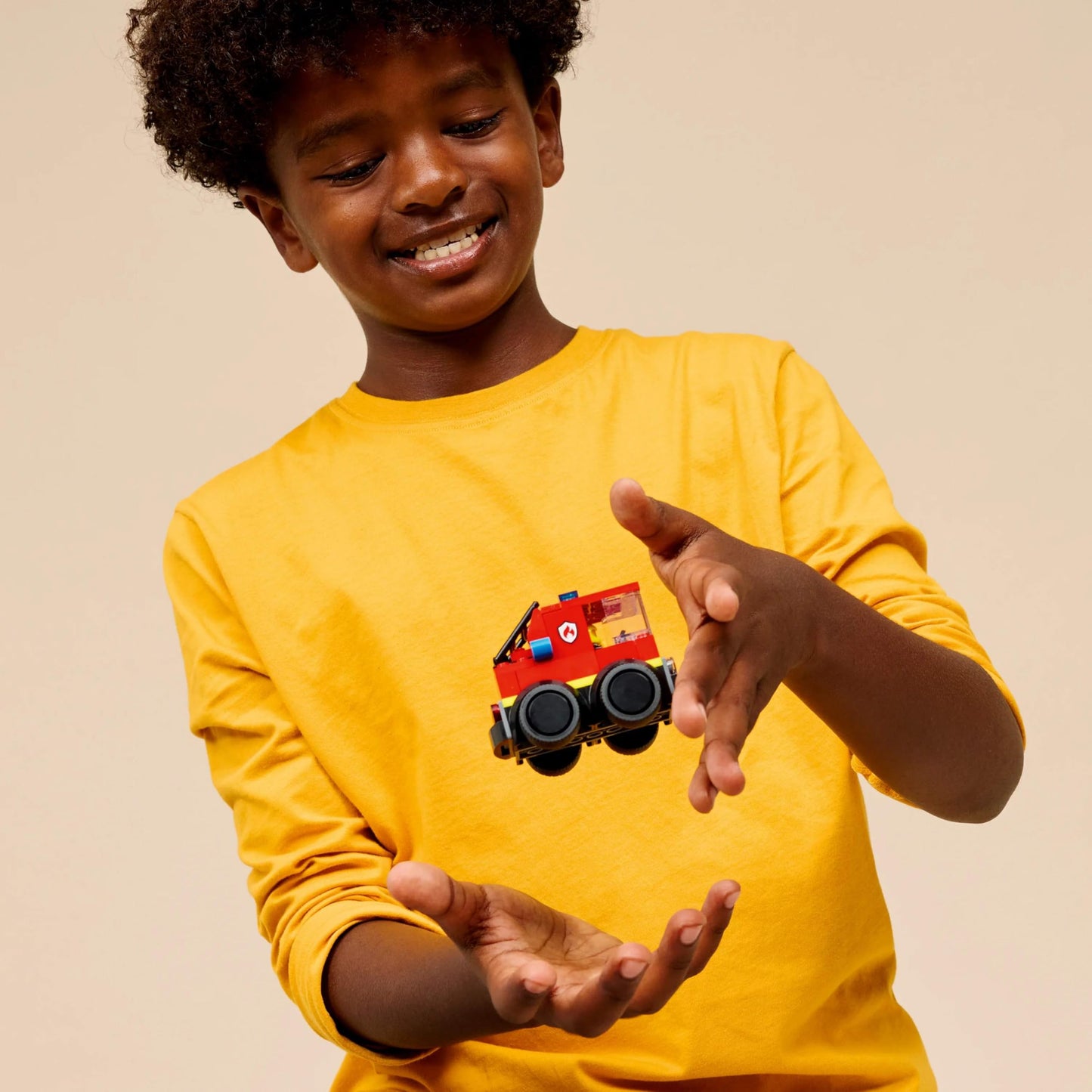 LEGO 60482 City Rides – Fire Engine Toy - Emergency Vehicles Building Set with a Firefighter Junior Minifigure