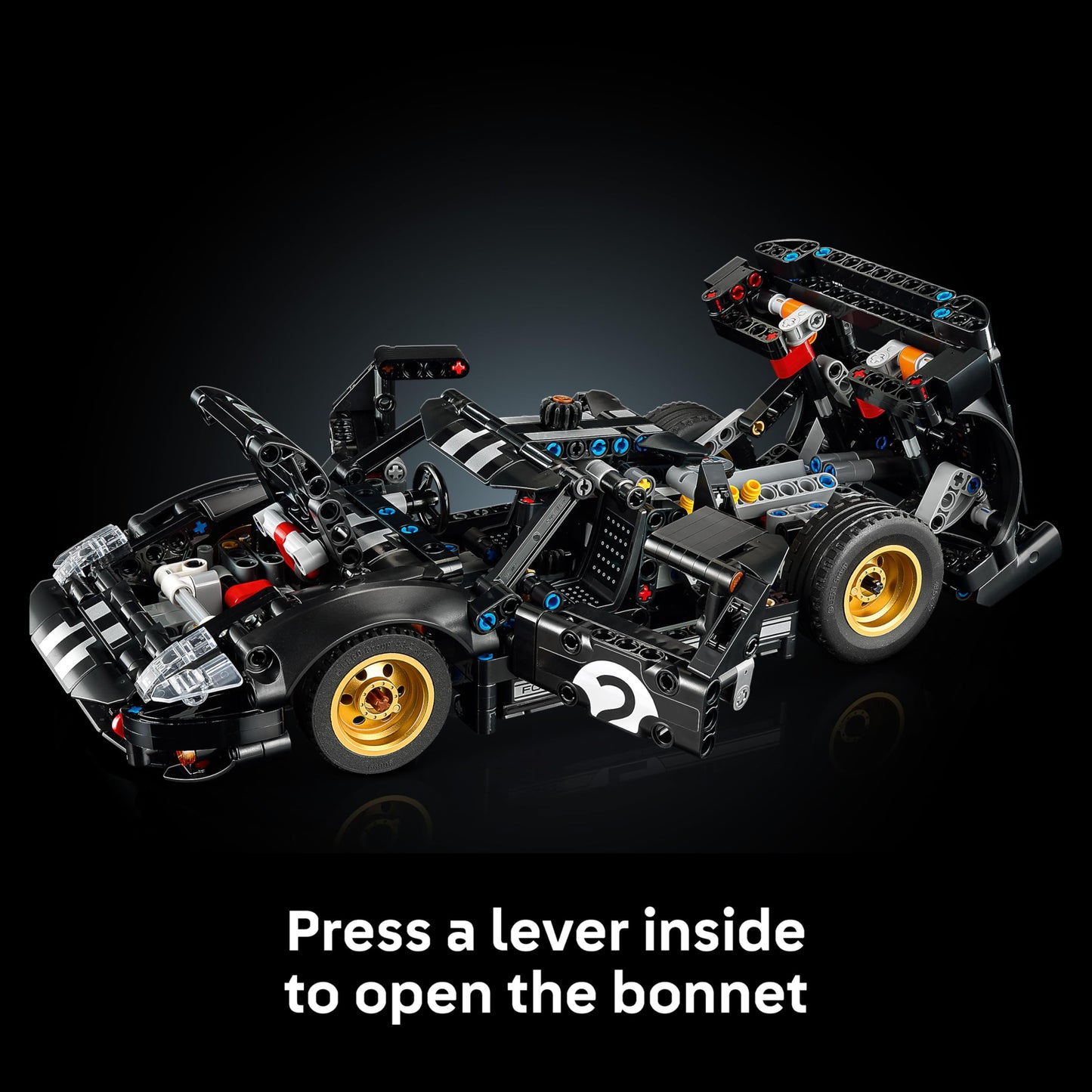 LEGO 42223 Technic 1966 Ford GT40 MKII Race Car - Collectible Model Kit for Adults - Engineering Set w/a V8 Engine, Cool Details & Livery