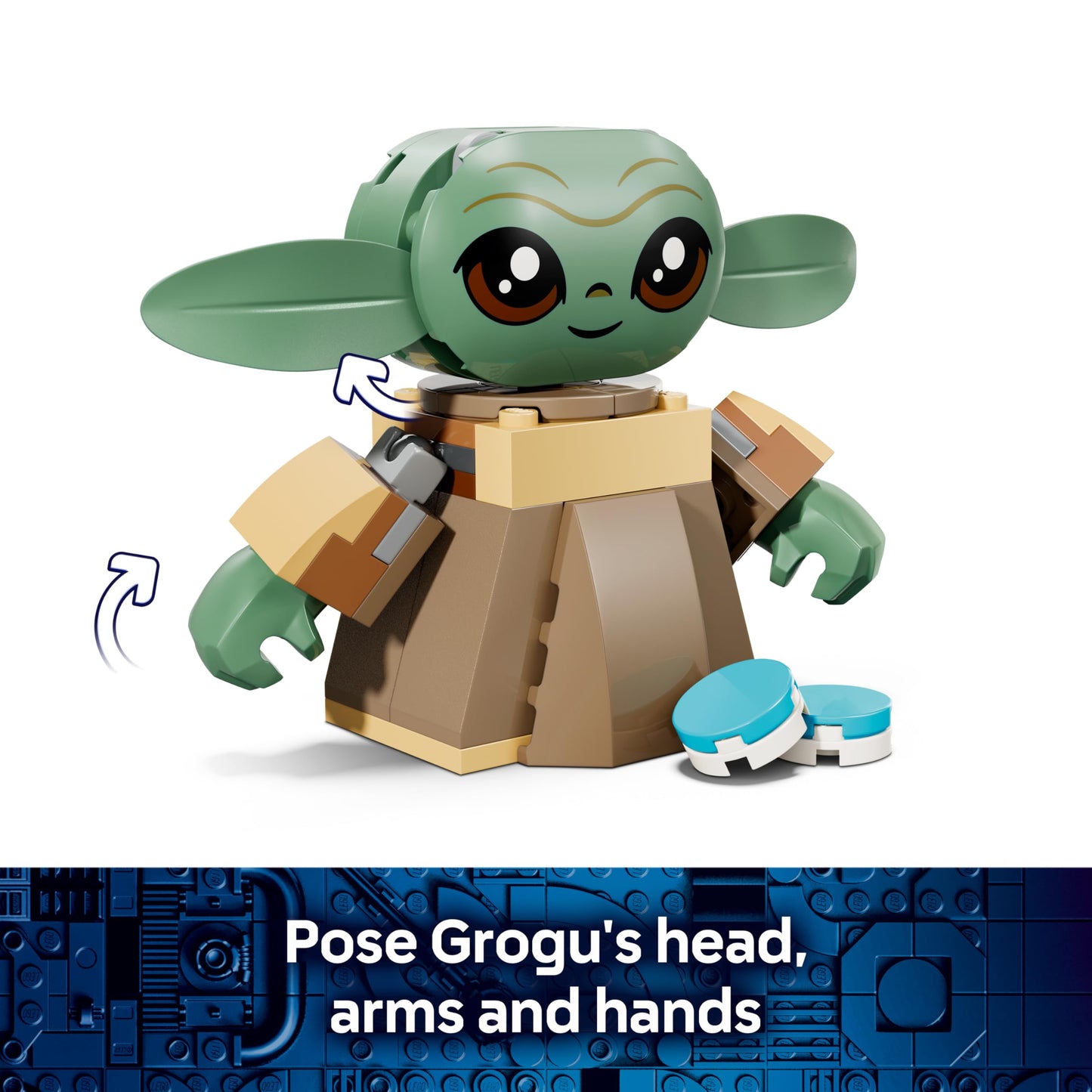 LEGO 75443 Star Wars Grogu's Homestead - Building Toy w/a Grogu Figure & Sorgan Frog, a Catapult & Blue Macarons