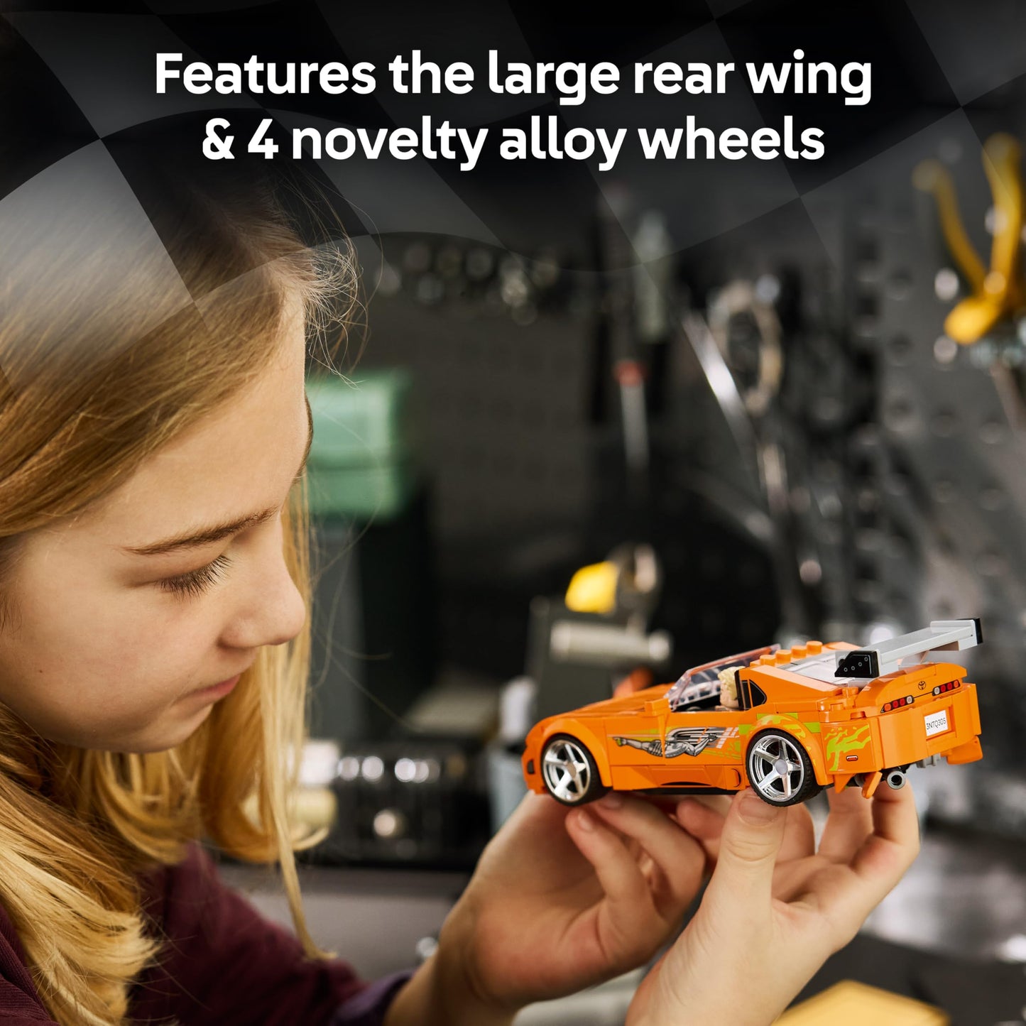 LEGO 77260 Speed Champions The Fast and The Furious Toyota Supra MK4 Car Toy - Model Kit w/Bryan O'Conner Minifigure - STEM Gift for 10+