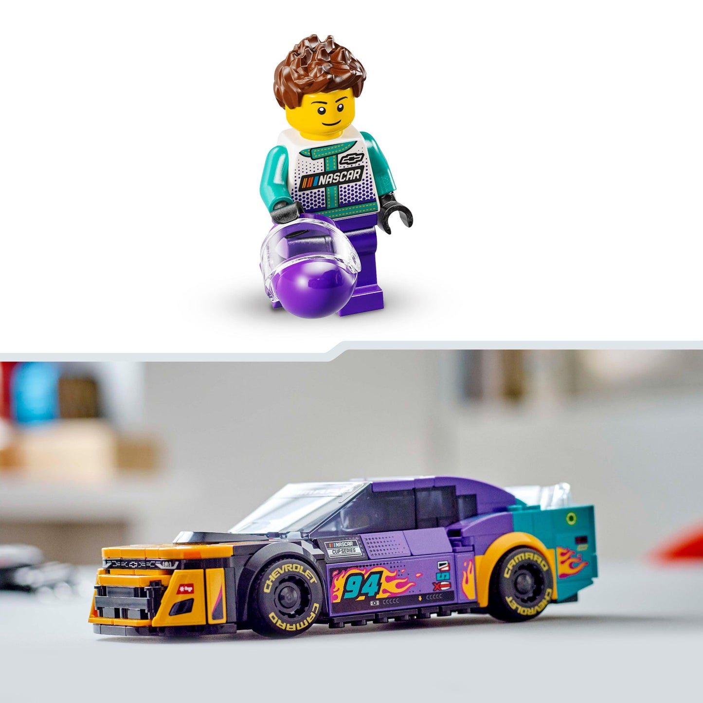 LEGO 76935 Speed Champions NASCAR Next Gen Chevrolet Camaro ZL1 Race Car Toy, Vehicle