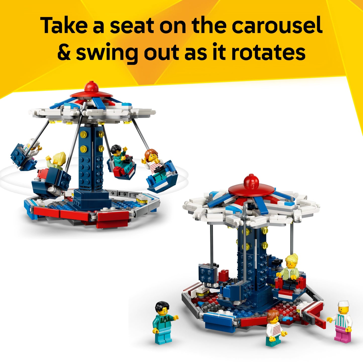 LEGO 31389 Creator 3 in 1 Iconic Ferris Wheel Toy - Transforms into a UFO Ride or Carousel