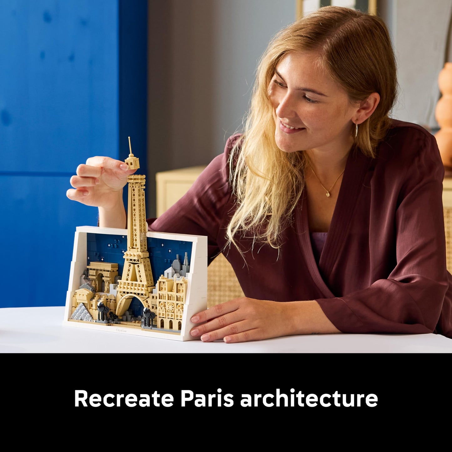 LEGO 21064 Architecture Paris – City of Love - DIY Miniature Model Kit for Adults - Home Decor 3D Wall Art with Iconic Parisian Landmarks Incl. Eiffel Tower