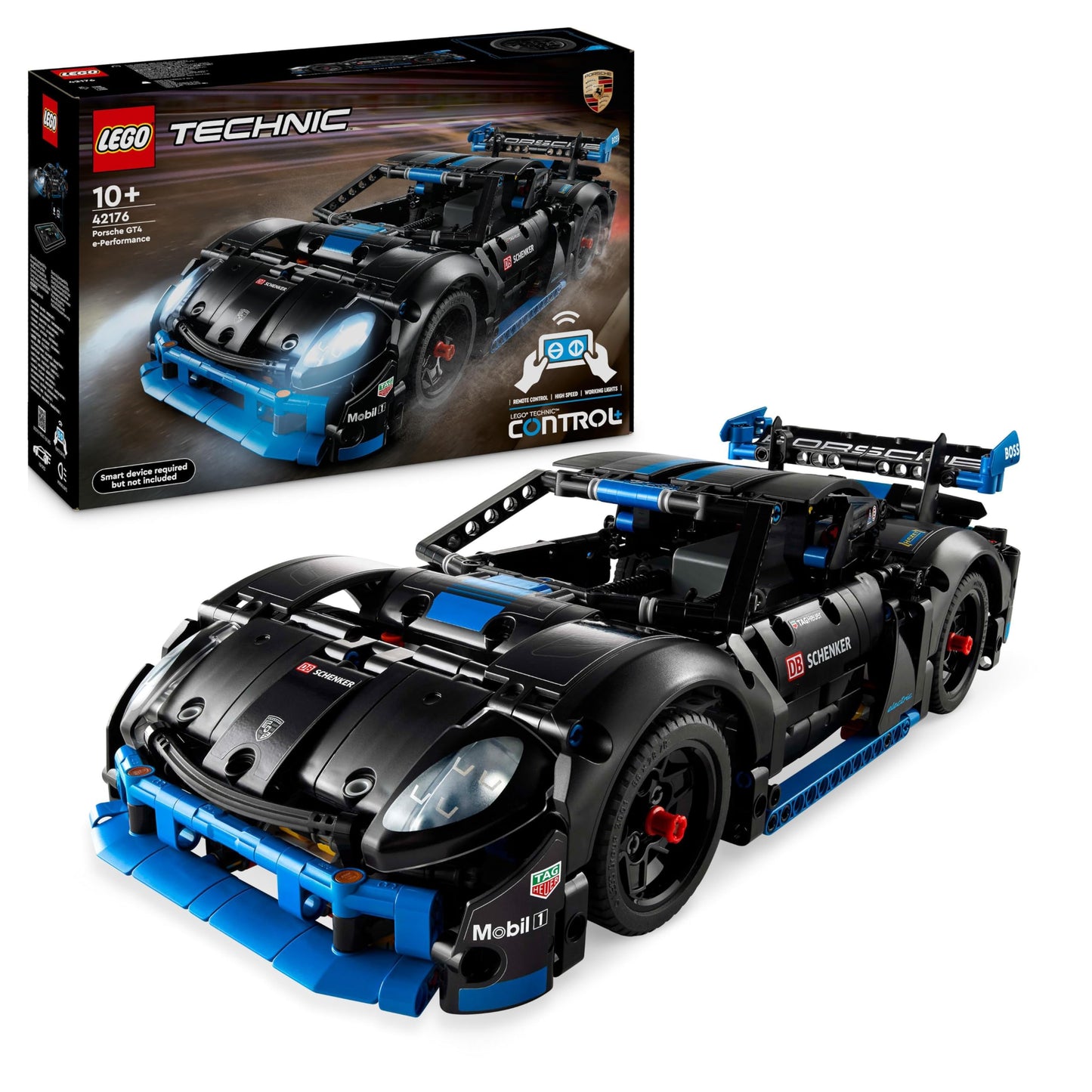 LEGO 42176 Technic Porsche GT4 e-Performance Race Car Toy for 10 Plus Year Old Boys & Girls, Model Vehicle with Remote Control Action