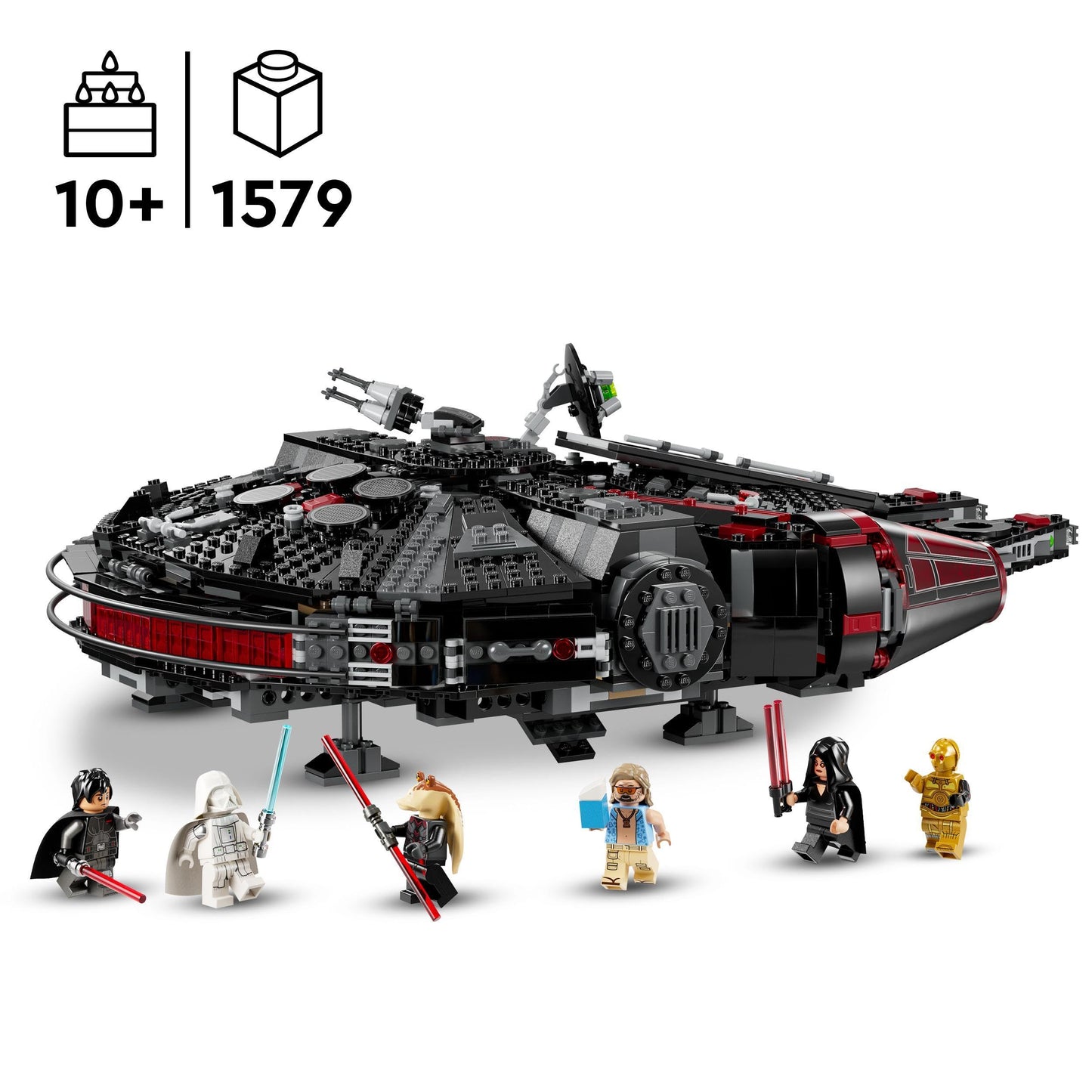 LEGO 75389 Star Wars The Dark Falcon Starship Set, Vehicle Building Toy for 10 Plus Year Old Boys & Girls, with 6 Minifigures Incl. C-3PO