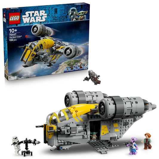 LEGO 75447 Star Wars 75447 The Razor Crest Starship Toy - The Mandalorian and Grogu with 4 Minifigures & Grogu Figure
