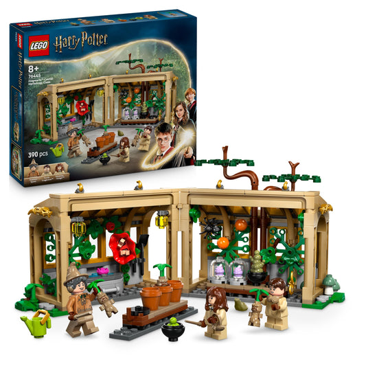 LEGO 76445 Harry Potter Hogwarts Castle : Herbology Class Set with Neville Longbottom, Hermione Granger & Prof. Sprout Minifigures - incl. 3 Mandrake Toy Plants