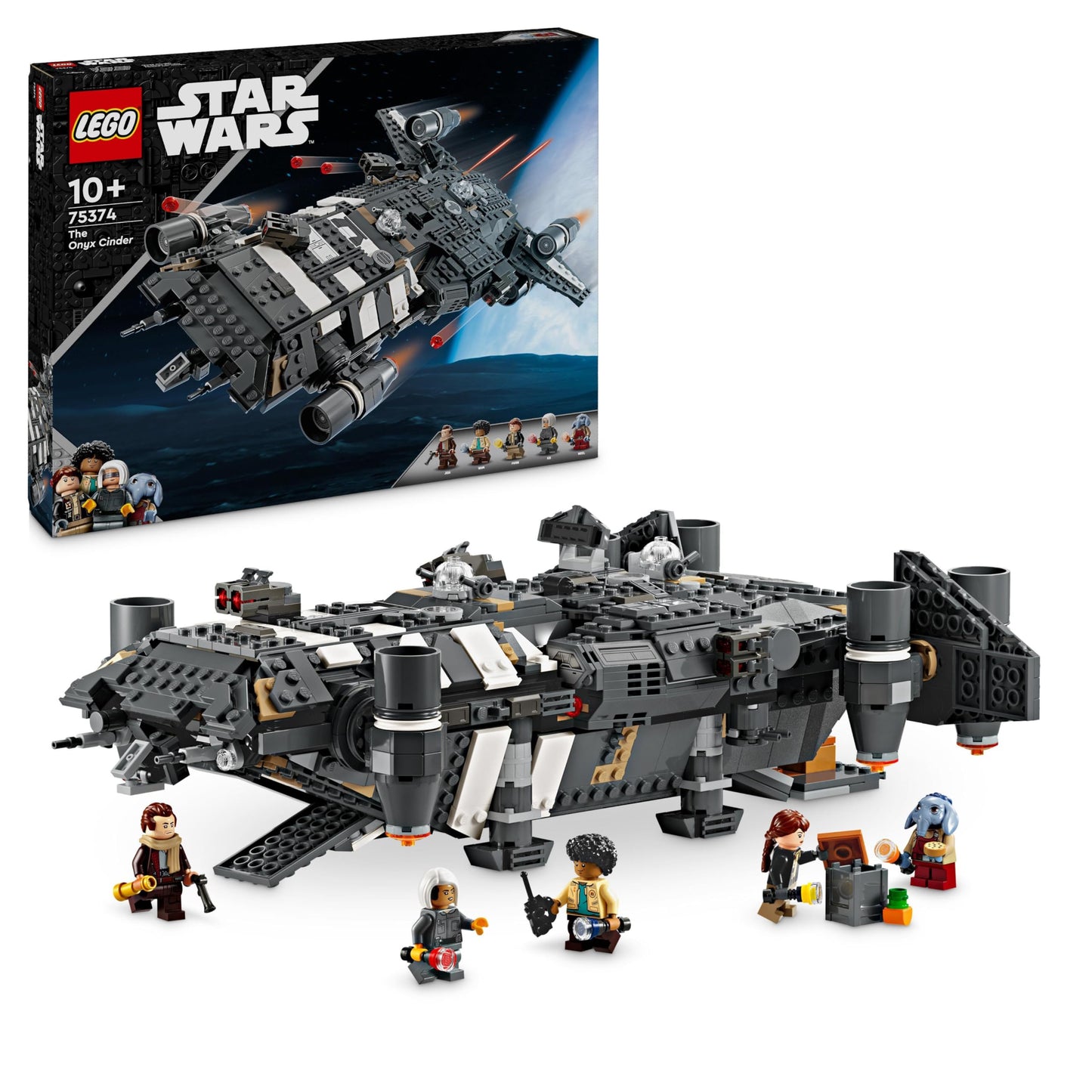 LEGO 75374 Star Wars : Skeleton Crew The Onyx Cinder Set, Includes 5 Character Minifigures