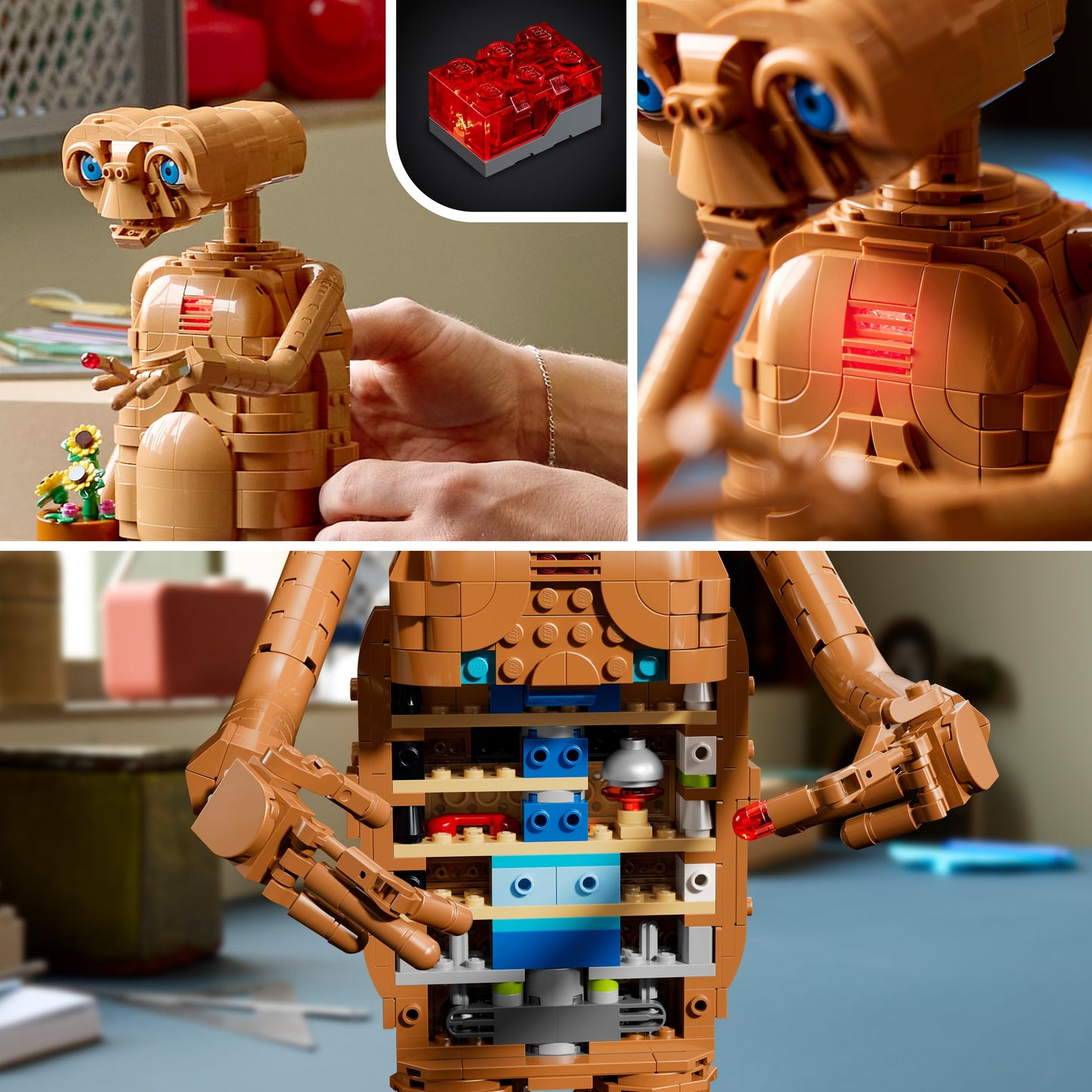 LEGO 21370 Ideas E.T. the Extra-Terrestrial -  incl. Alien Figure, Artificial Potted Flowers & Light Brick