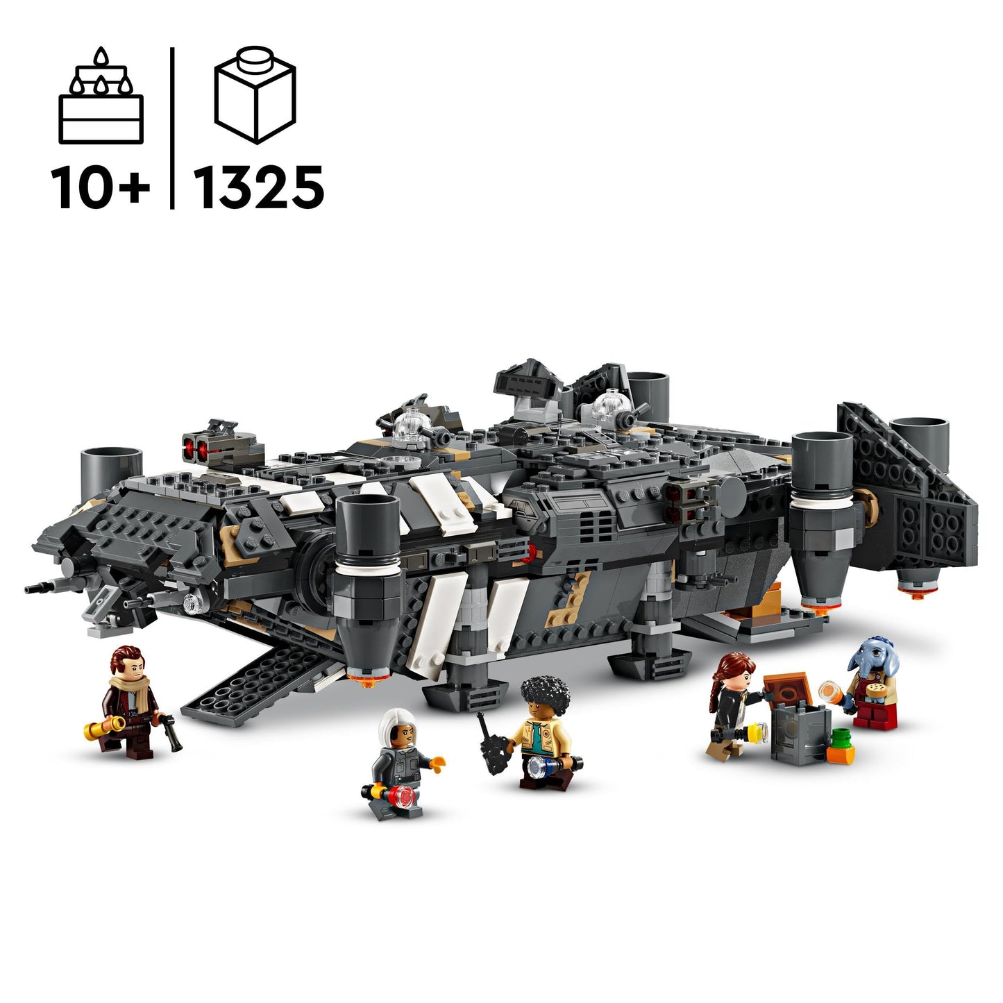 LEGO 75374 Star Wars : Skeleton Crew The Onyx Cinder Set, Includes 5 Character Minifigures