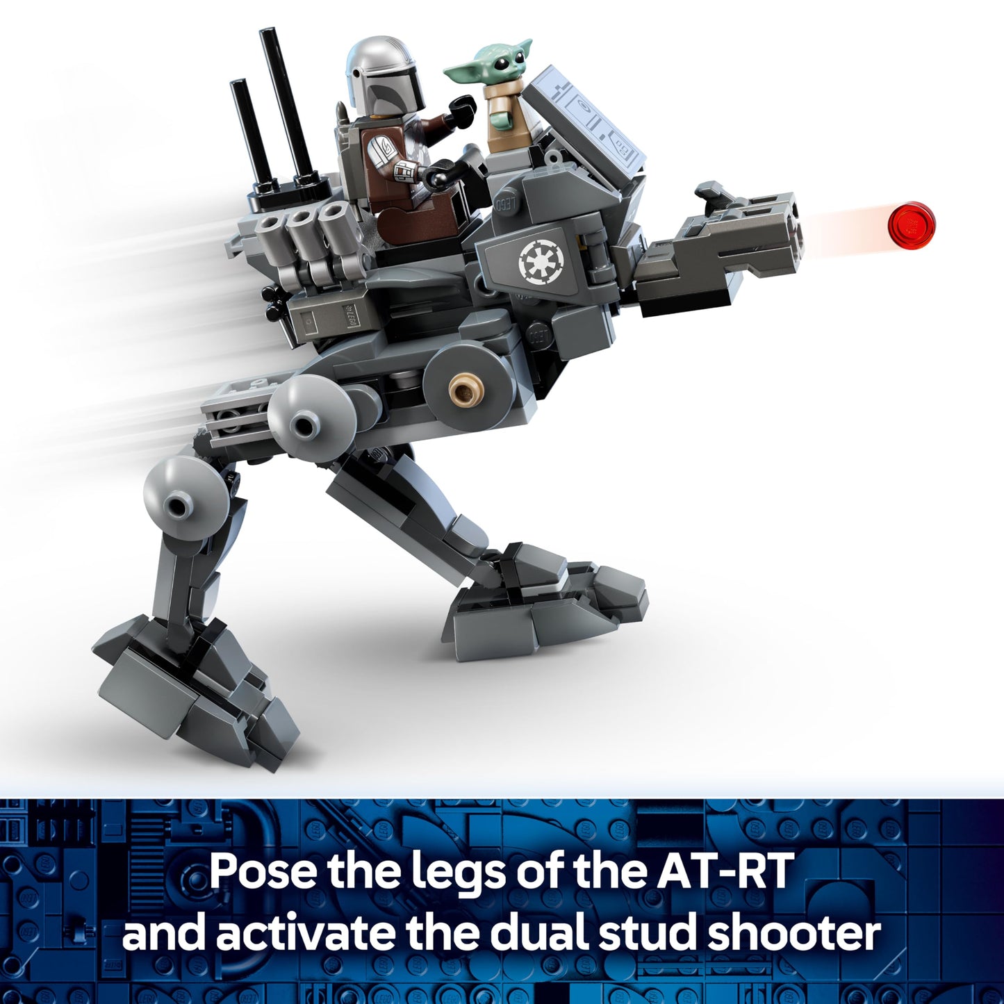 LEGO 75444 Star Wars 75444 AT-RT Attack with Imperial Walker, Tower, The Mandalorian Minifigure & Grogu Figure