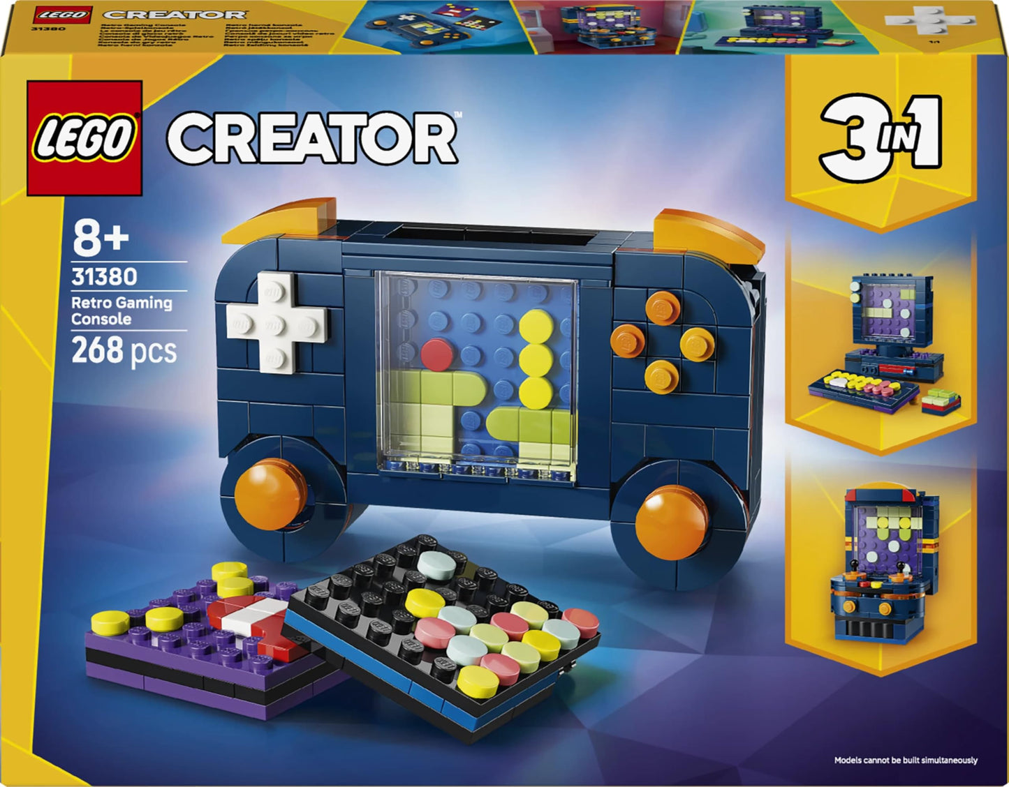 LEGO 31380 Creator 3-in-1 Retro Gaming Console - Transforms into an Arcade Machine or Computer w/Keyboard & Mouse