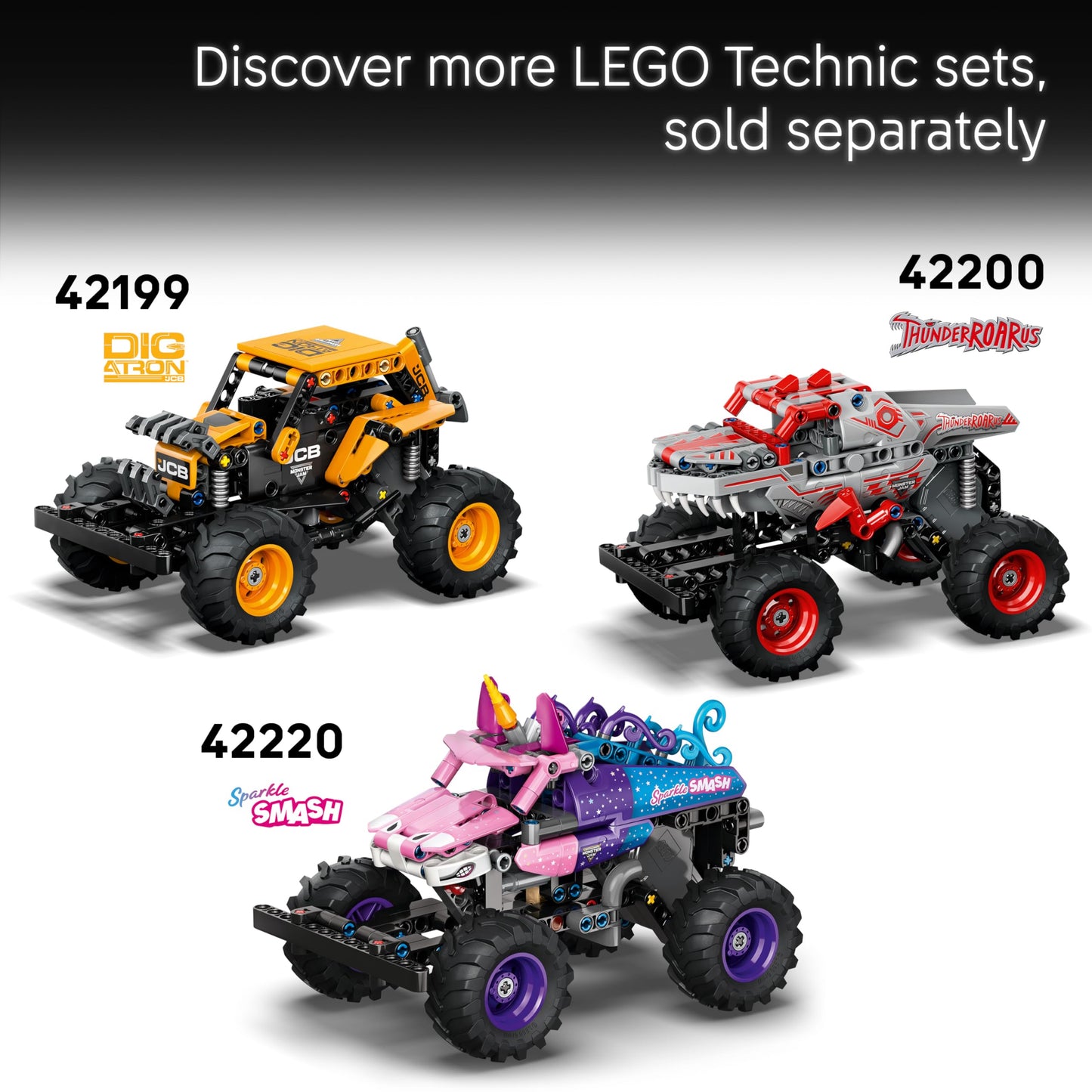 LEGO 42219 Technic Monster Jam Grave Digger Fire and Ice - Pull-Back Truck