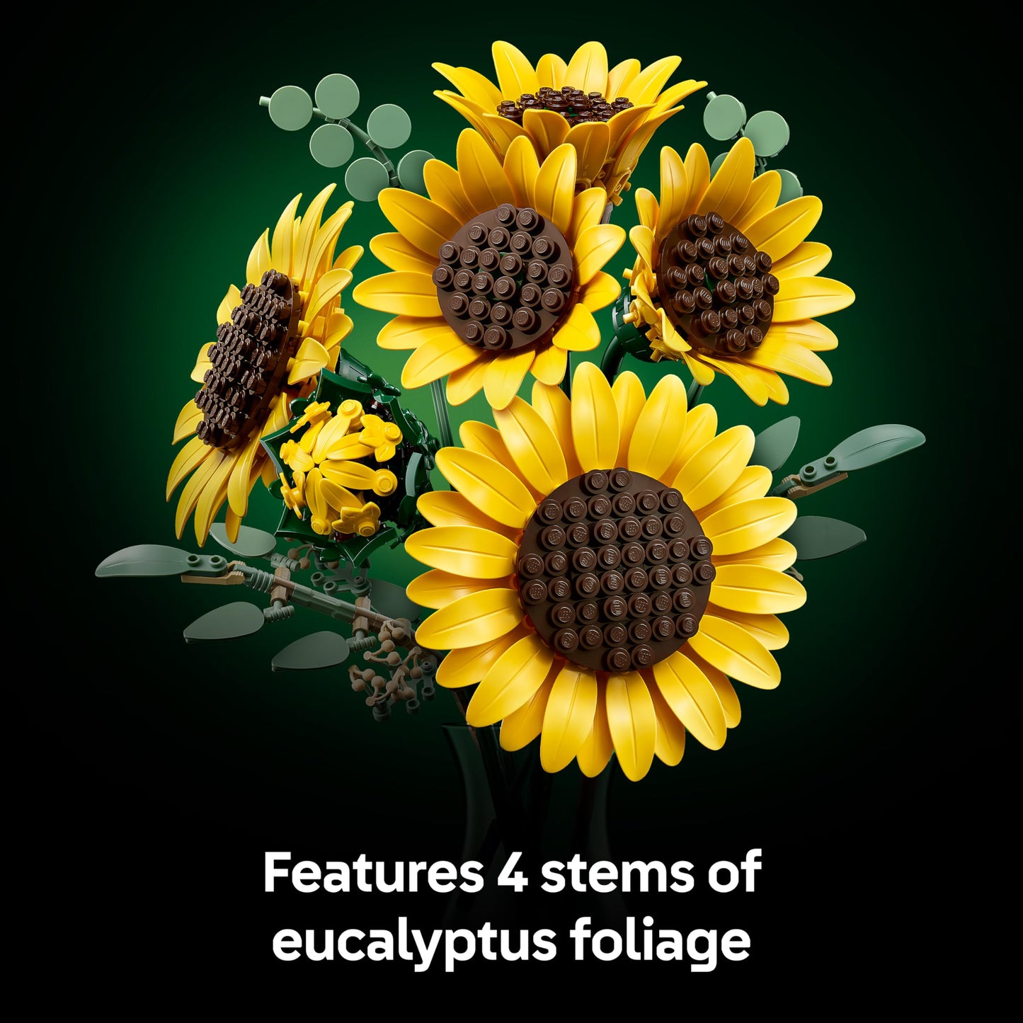 LEGO 11502 Botanicals Sunflower Bouquet - Artificial Flowers Set for Adults - Faux Sunflowers & Eucalyptus Stems