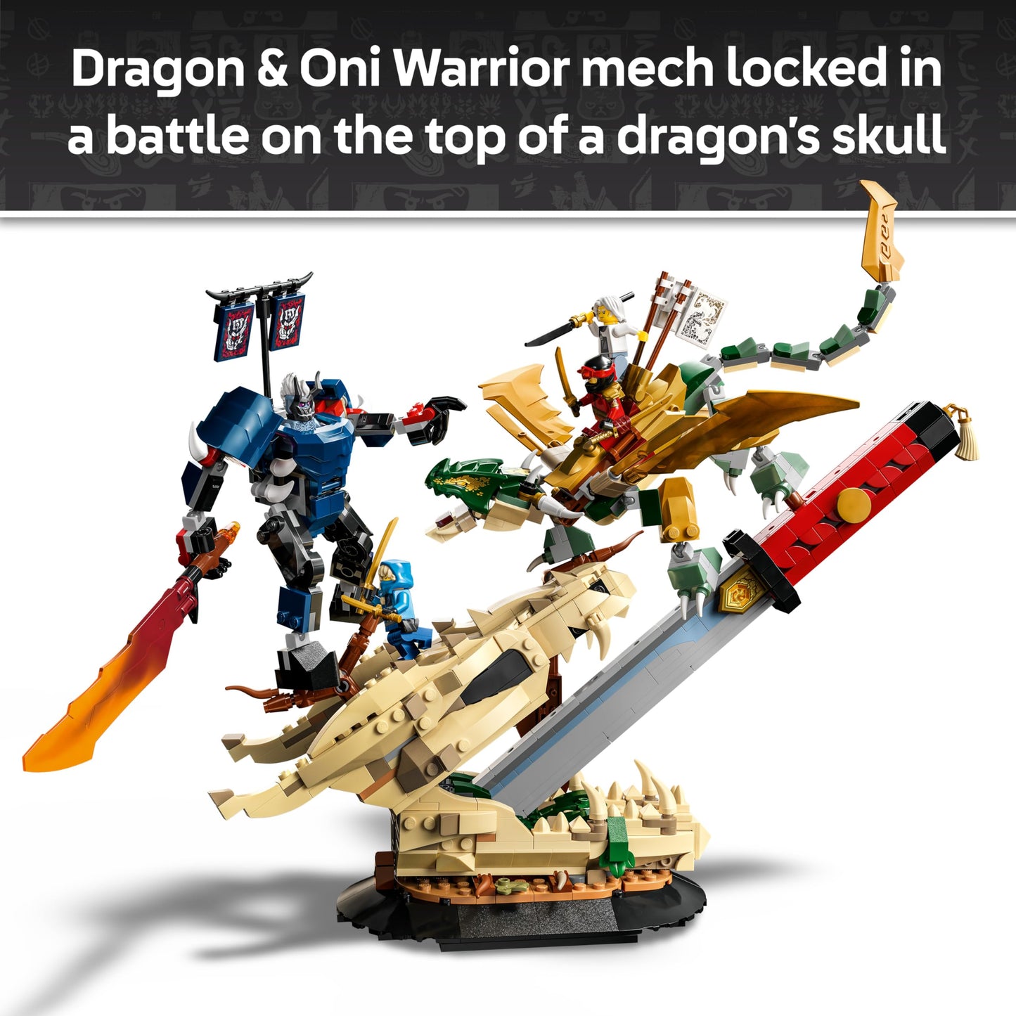 LEGO 71871 Ninjago Battle at the Dragon's Blade incl. Dragon, Mech Action Figure & 4 Minifigures w/Katanas